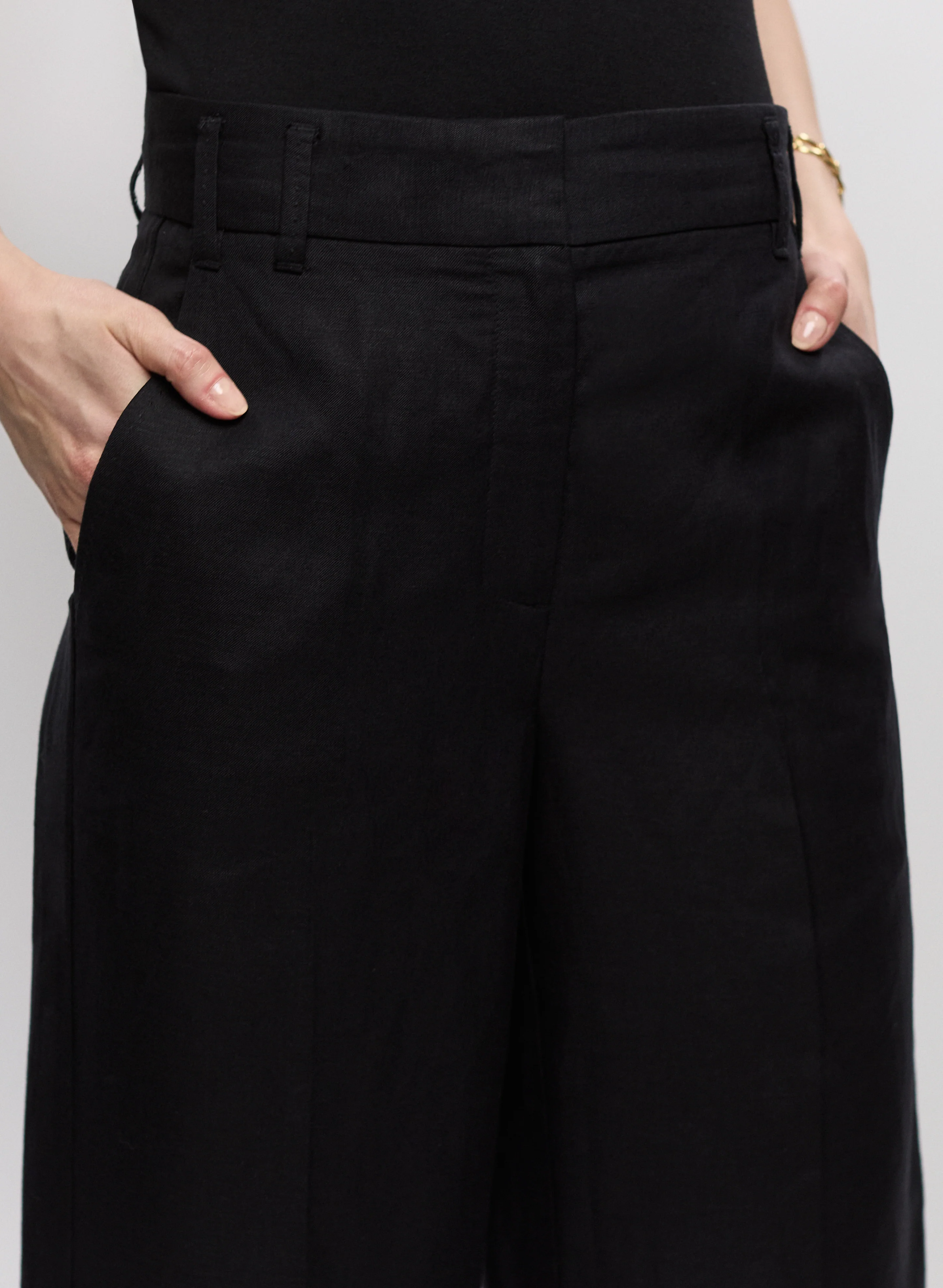 Linen-Blend Wide Leg Pants - Image 4