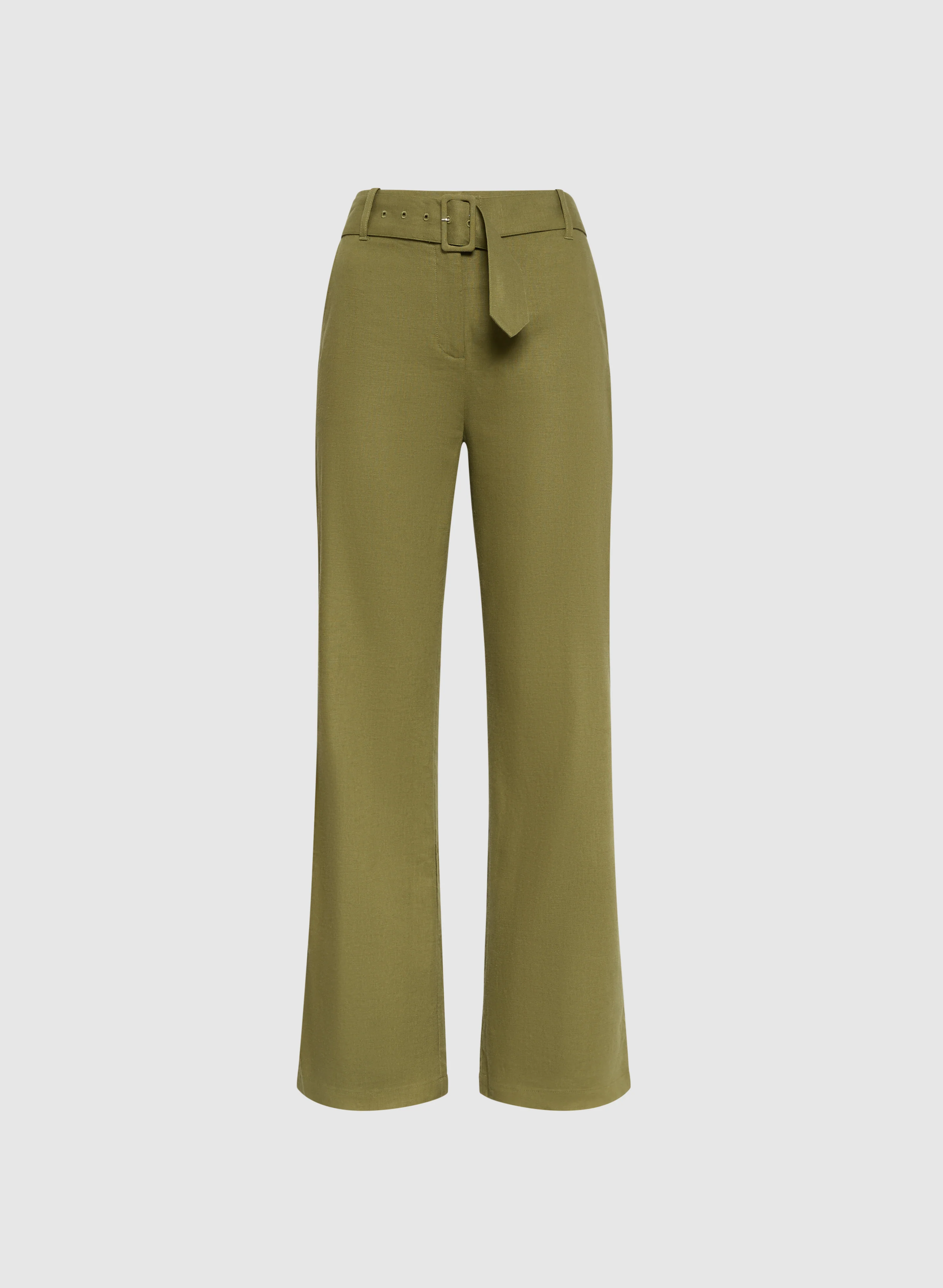 Stretch Linen Wide-Leg Pants - Image 5
