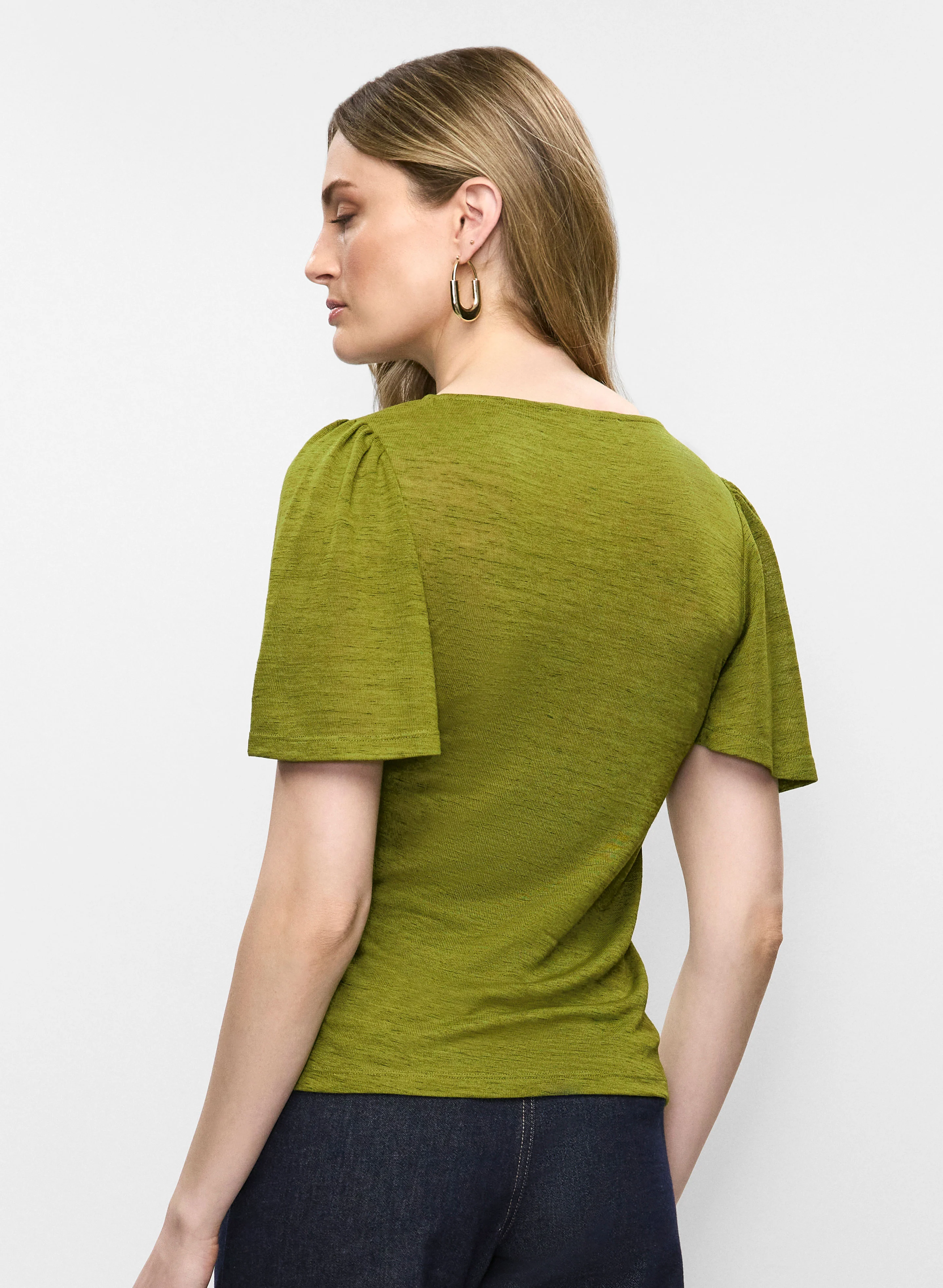 Short Flare Sleeve Top - Image 4