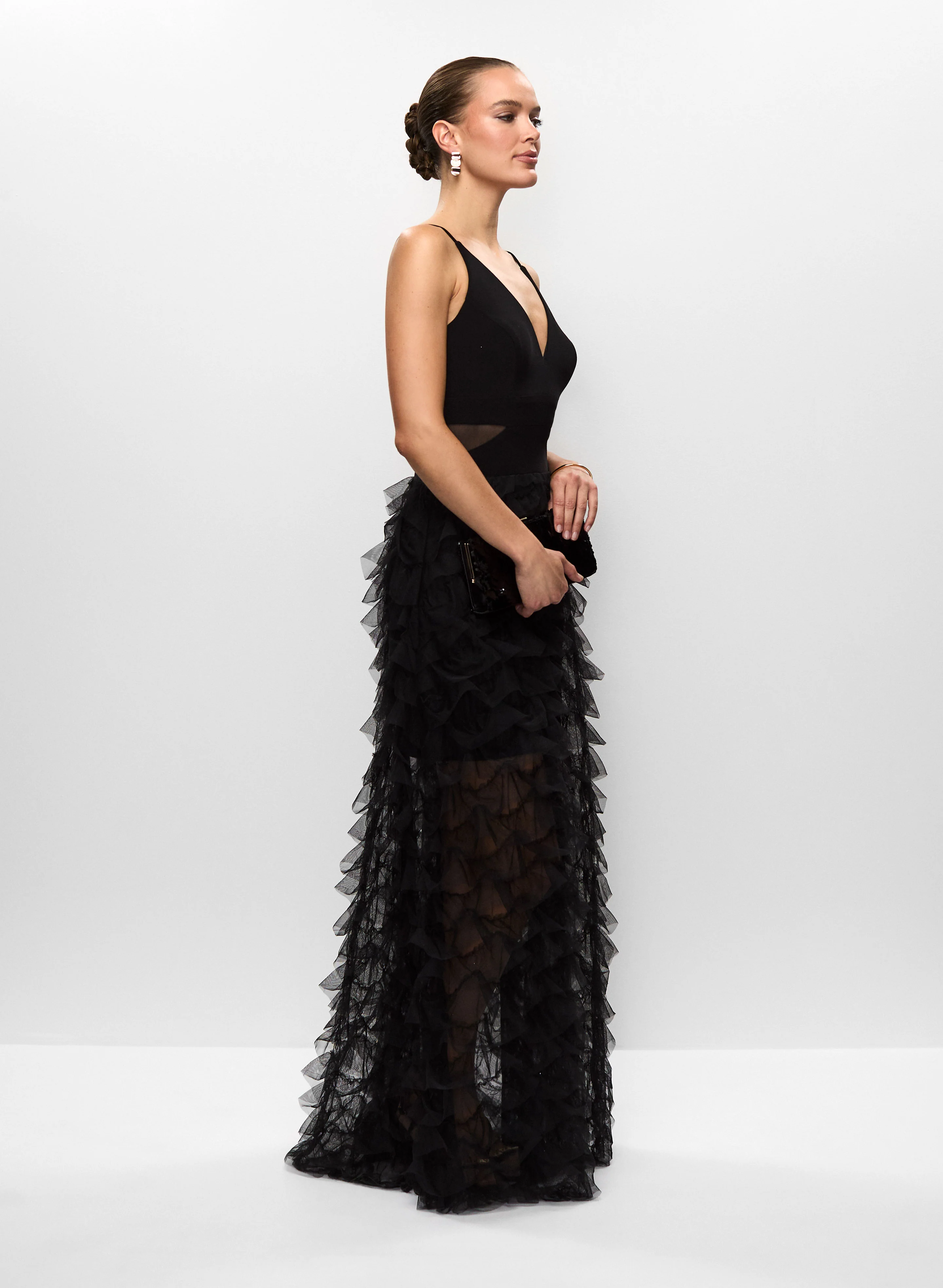 BA Nites - Tiered Mesh Gown - Image 3