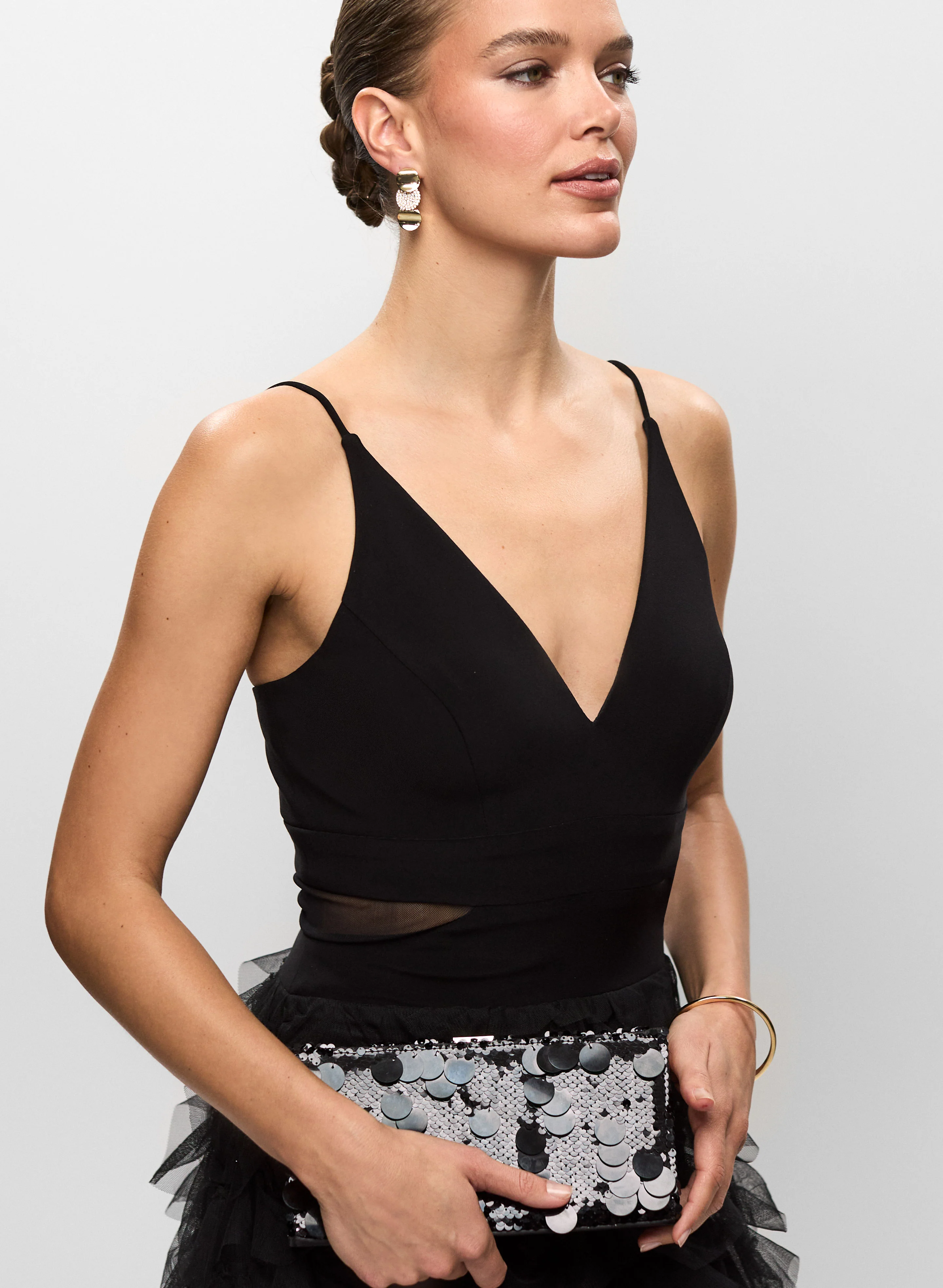 BA Nites - Tiered Mesh Gown - Image 4