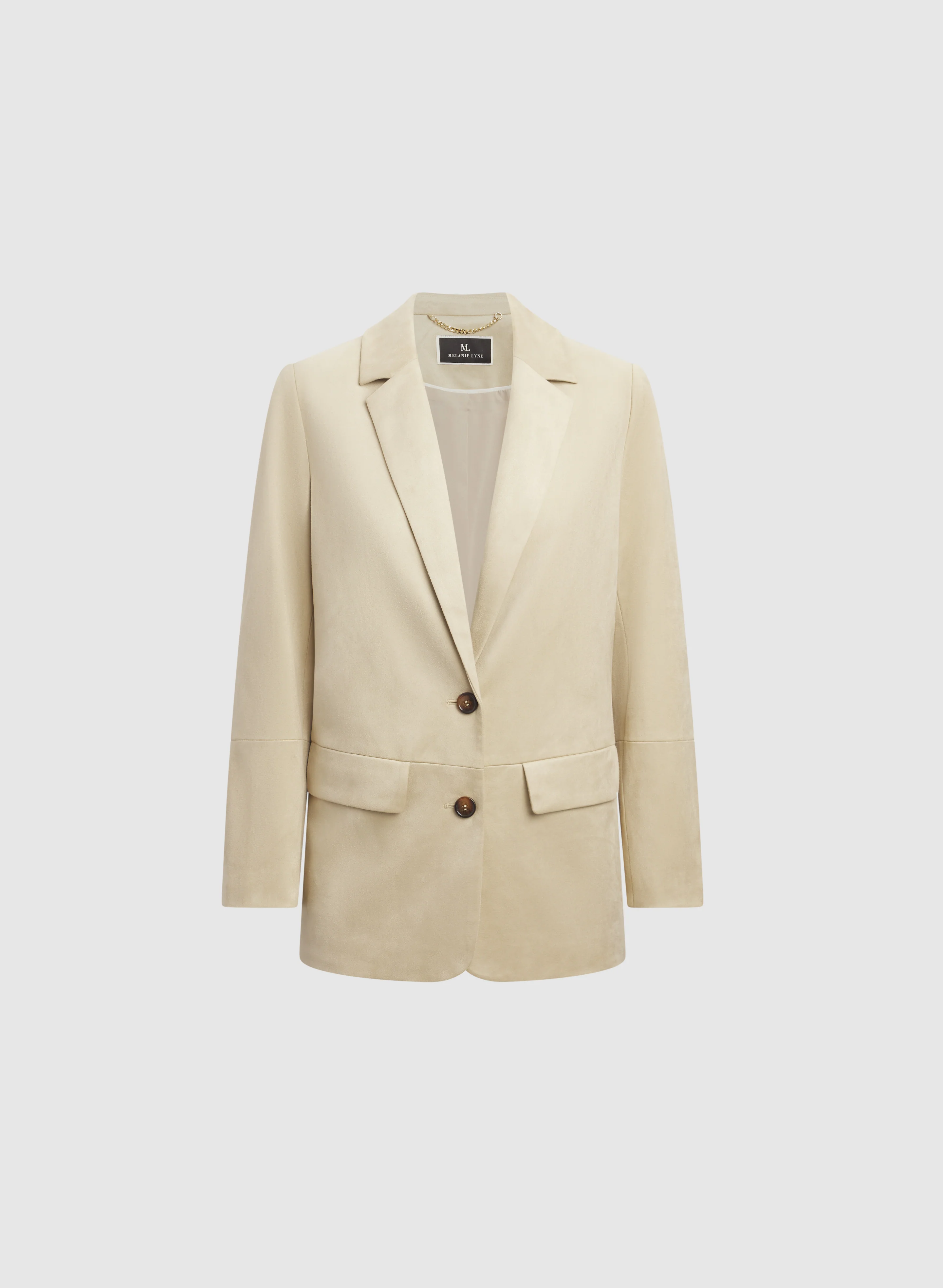 Long Faux-Suede Blazer - Image 7