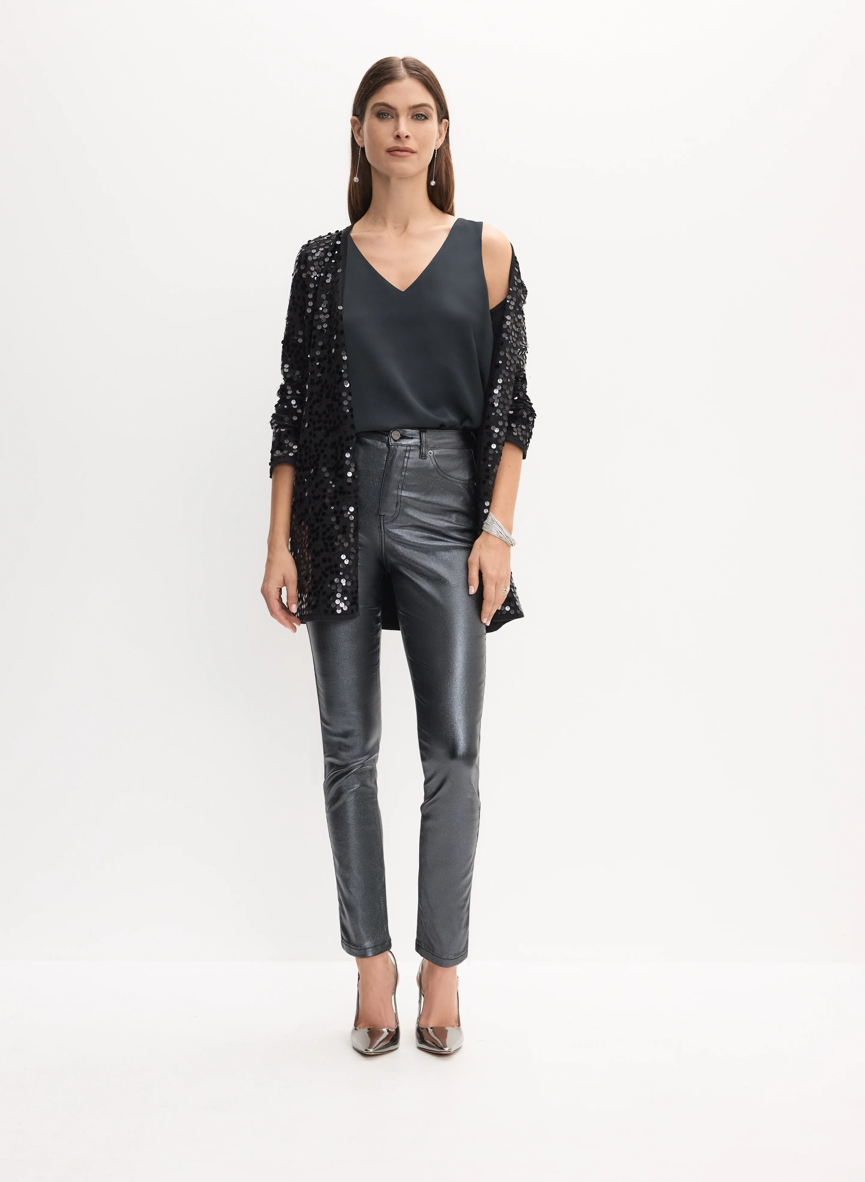 Long Sequin Cardigan - Image 5