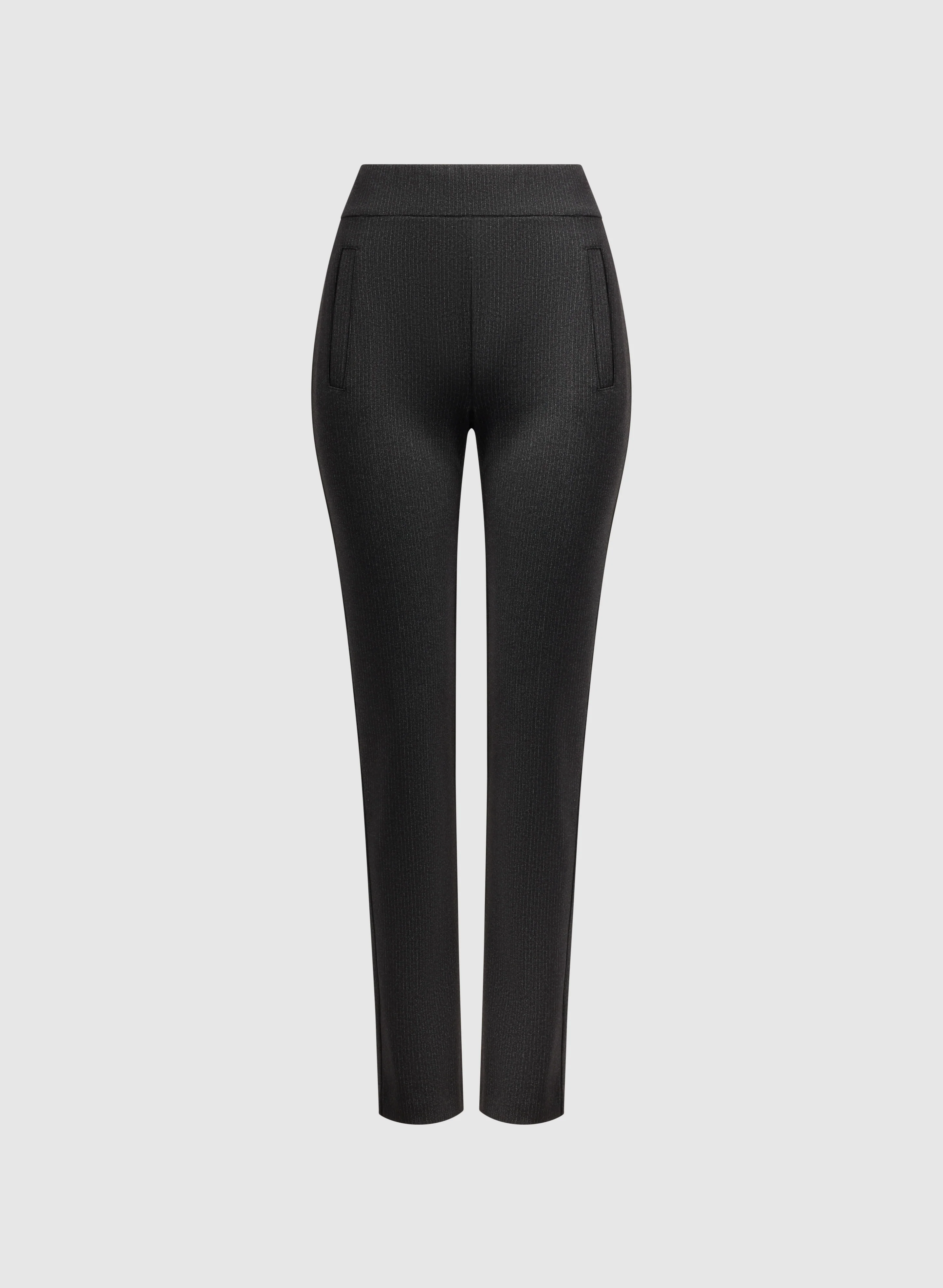 Madison Pinstripe Slim-Leg Pants - Image 6
