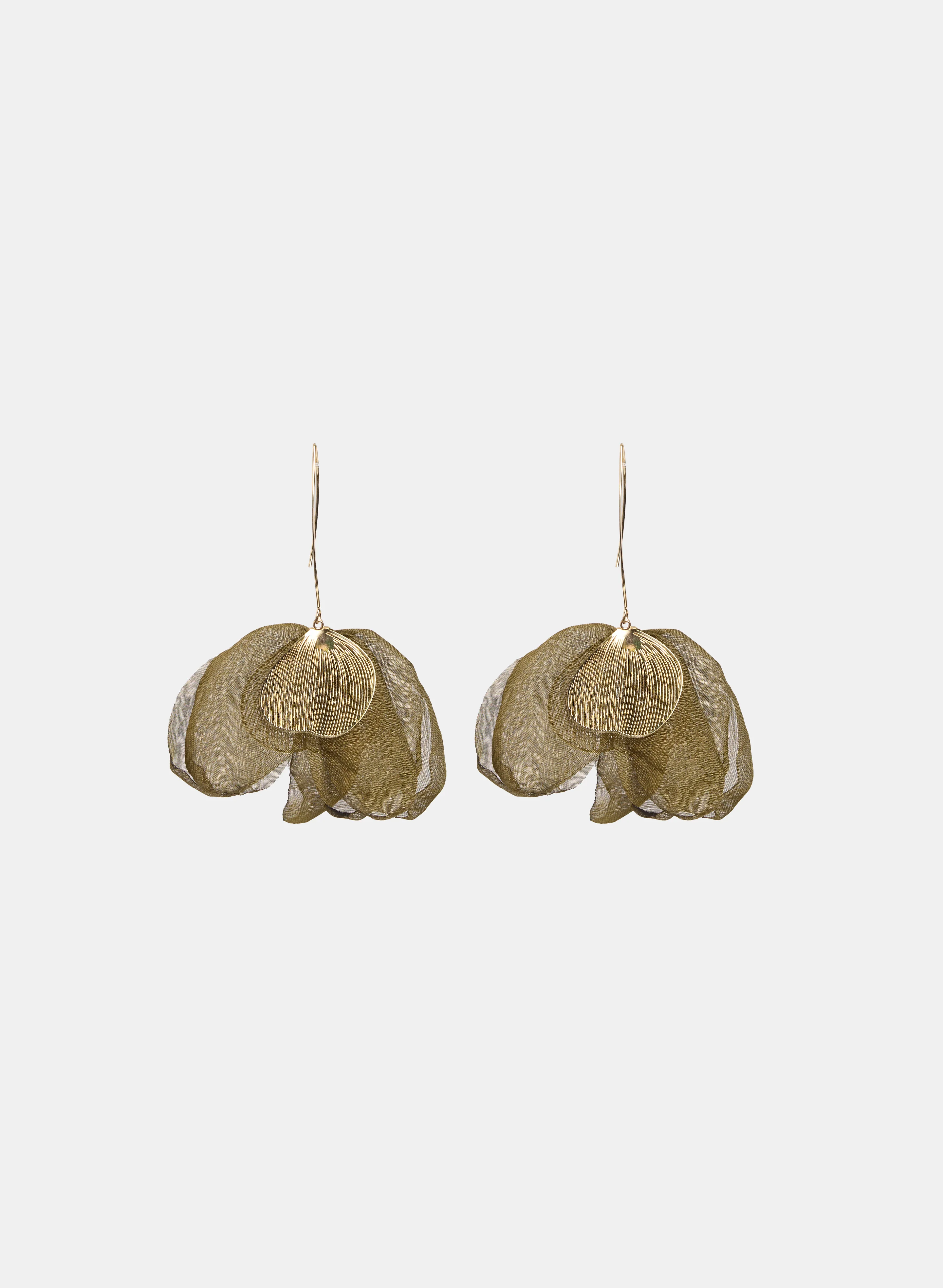 Mesh Petal Drop Earrings