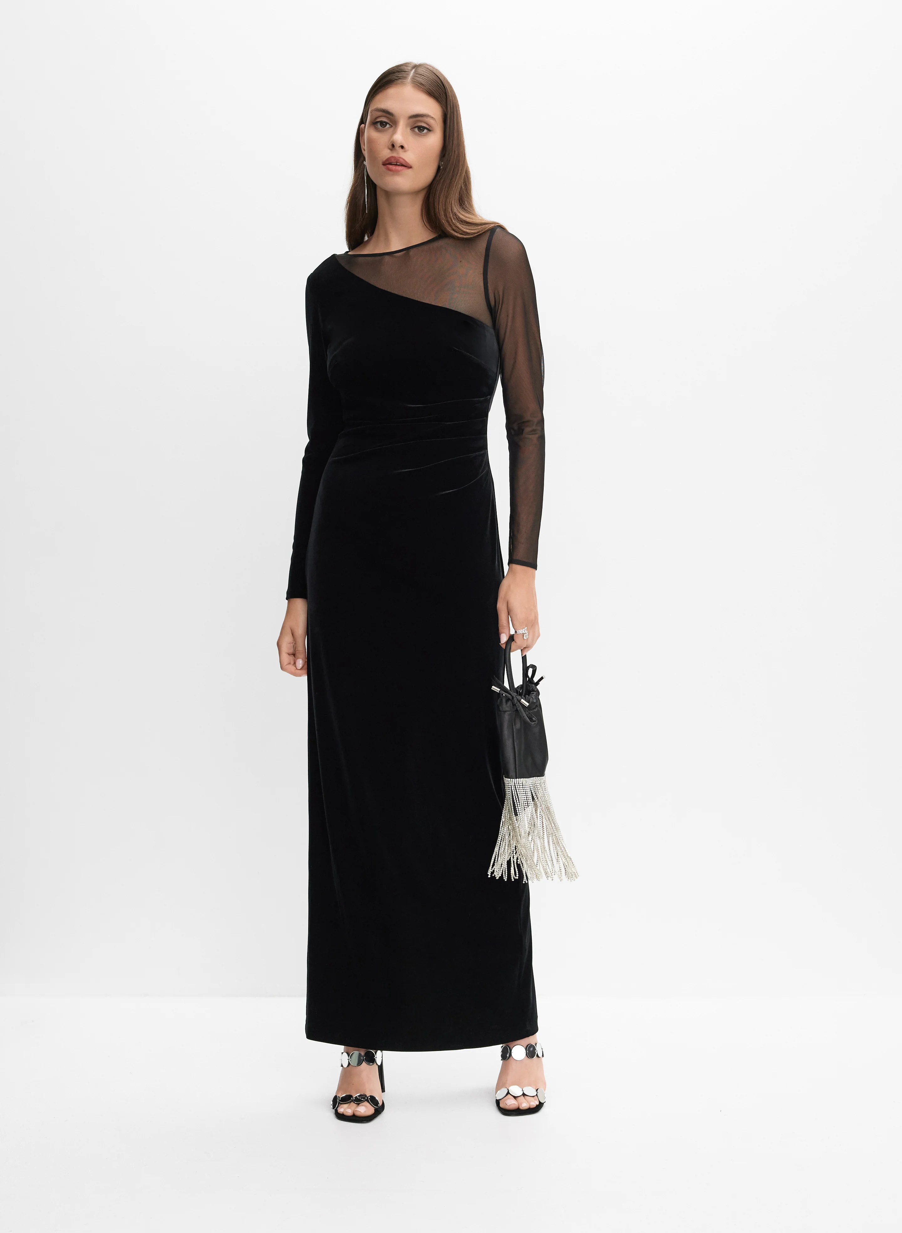 Mesh & Velvet Dress