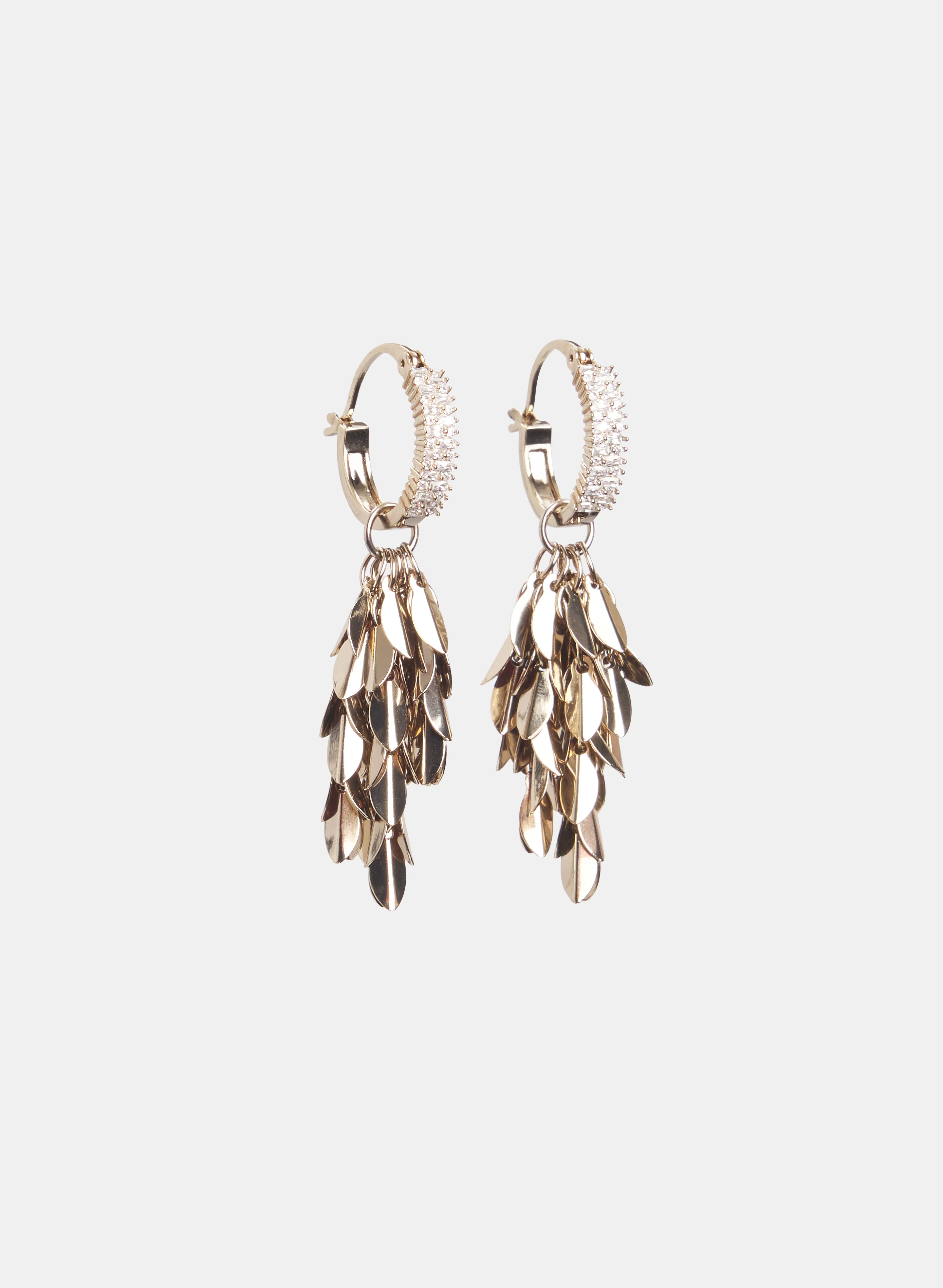 Metal Leaves Earrings - Image 3