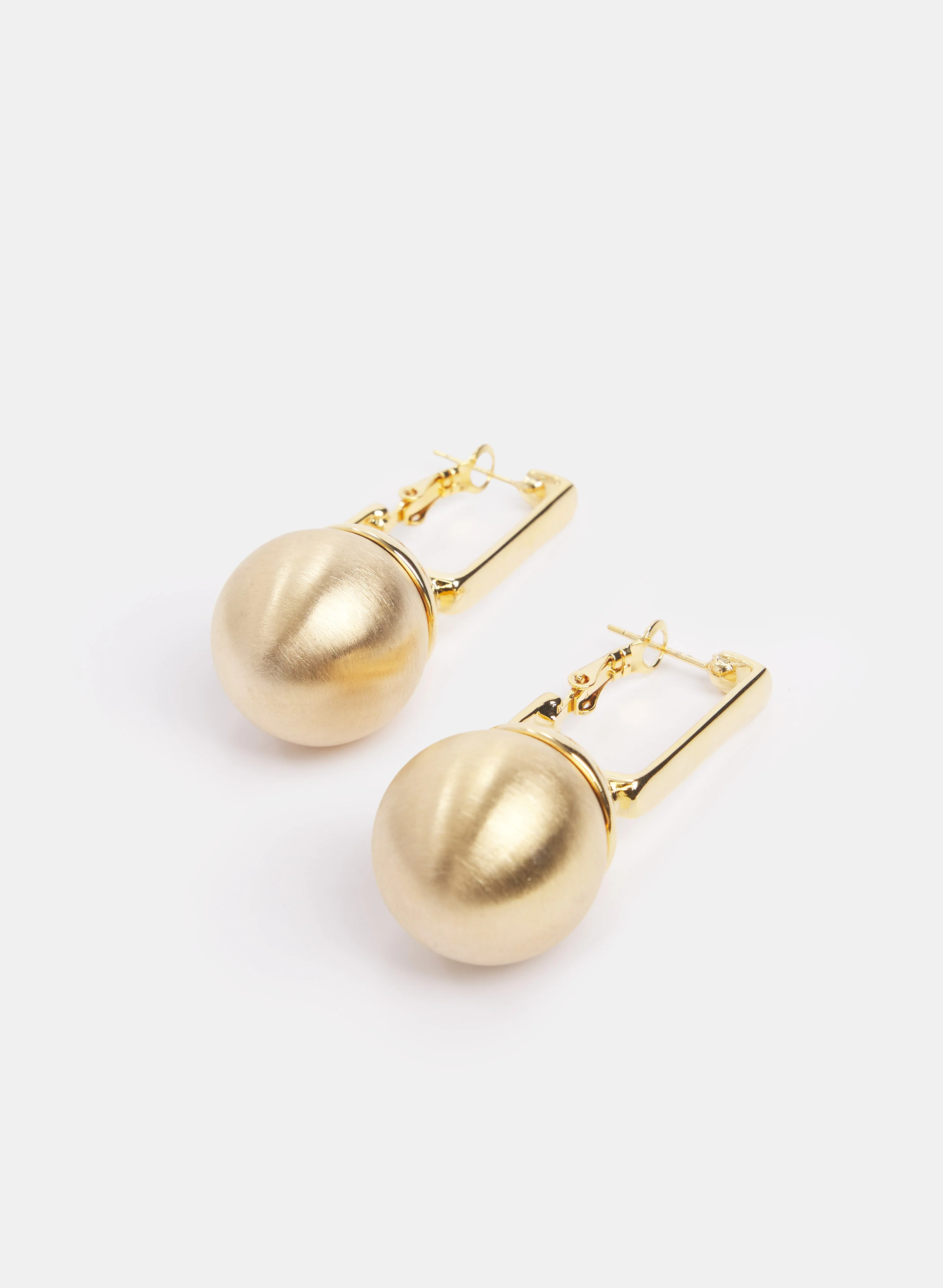 Metallic Ball Drop Earrings - Image 2