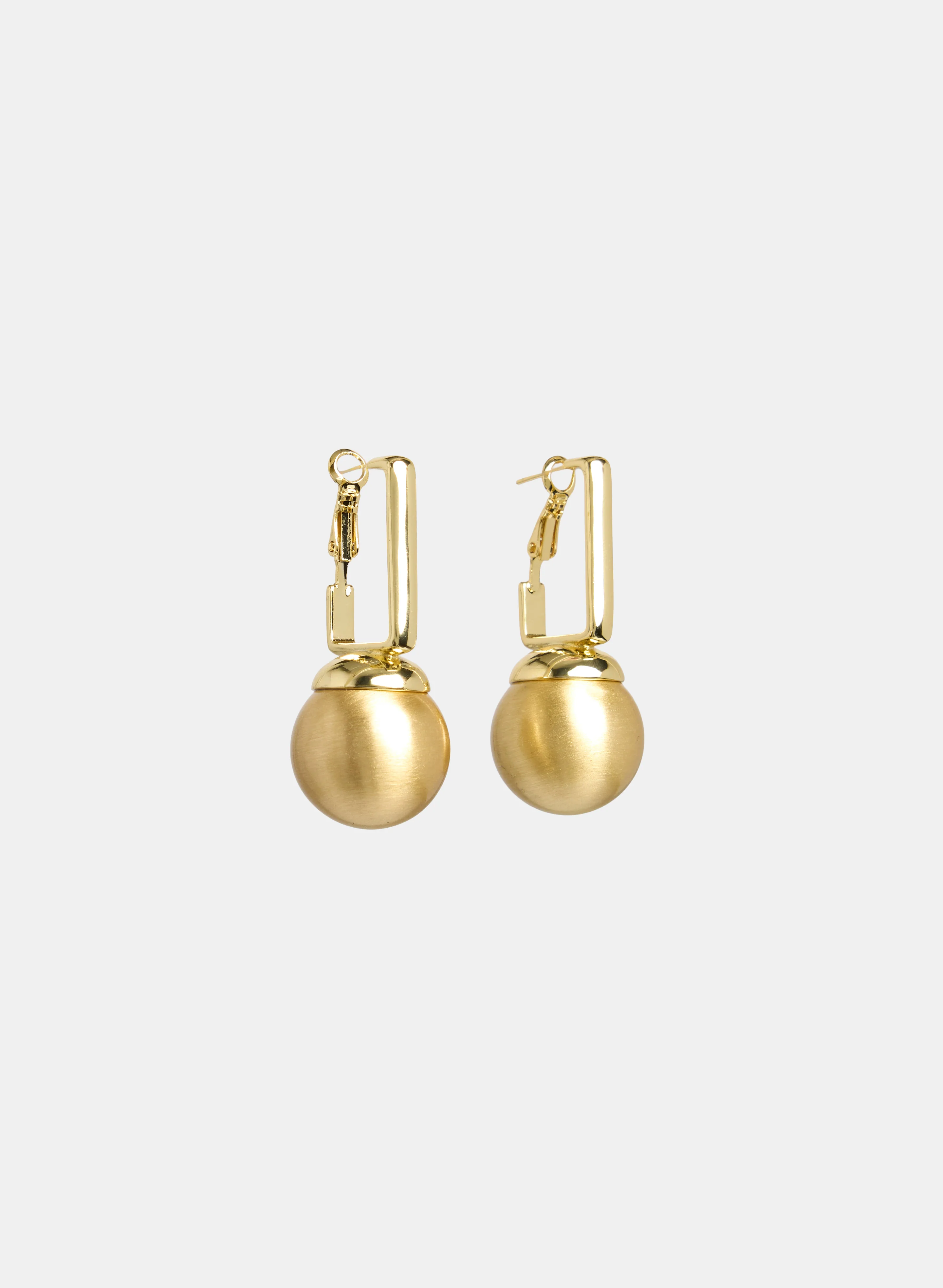 Metallic Ball Drop Earrings - Image 3