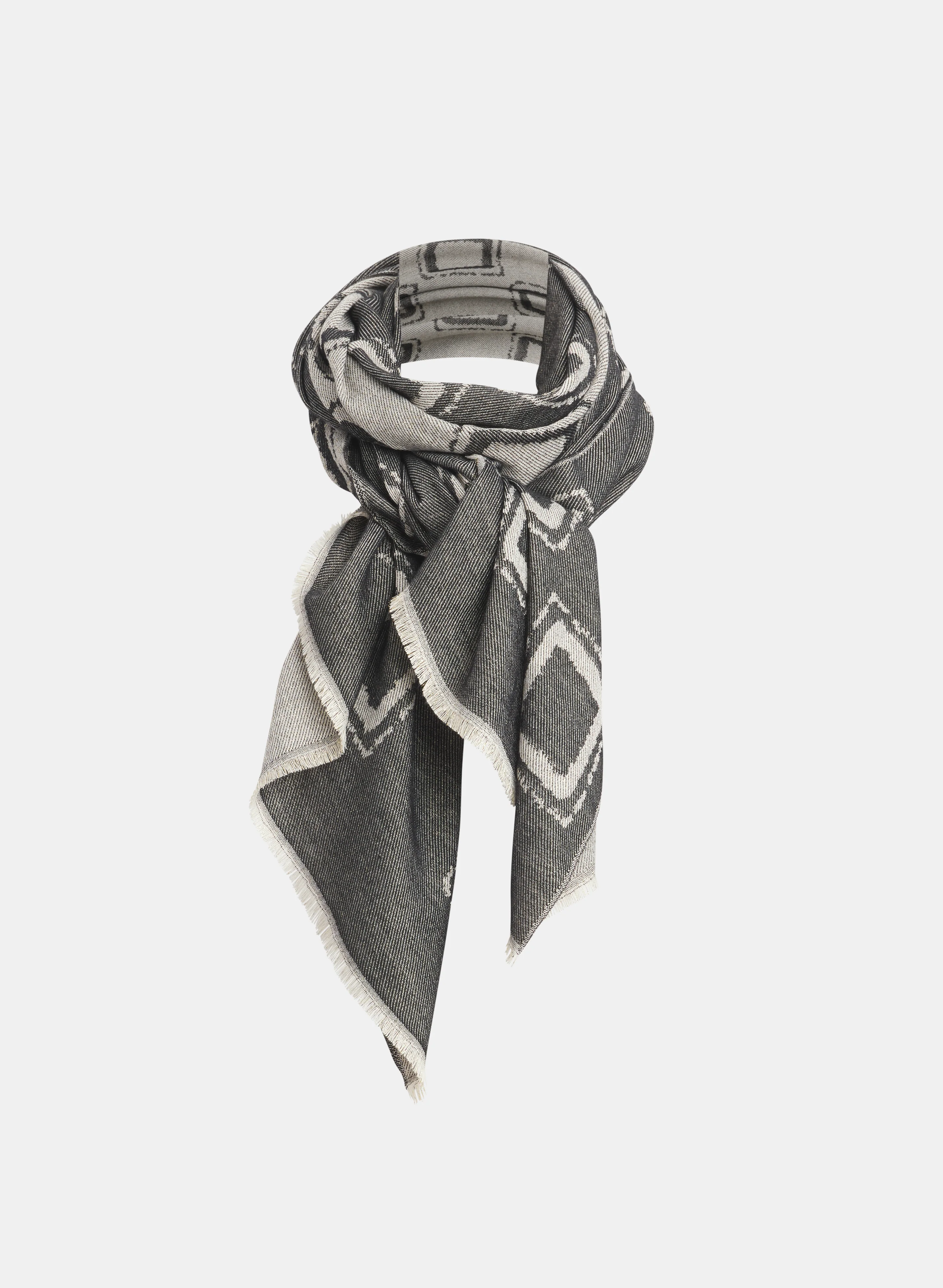 Metallic Geometric Scarf