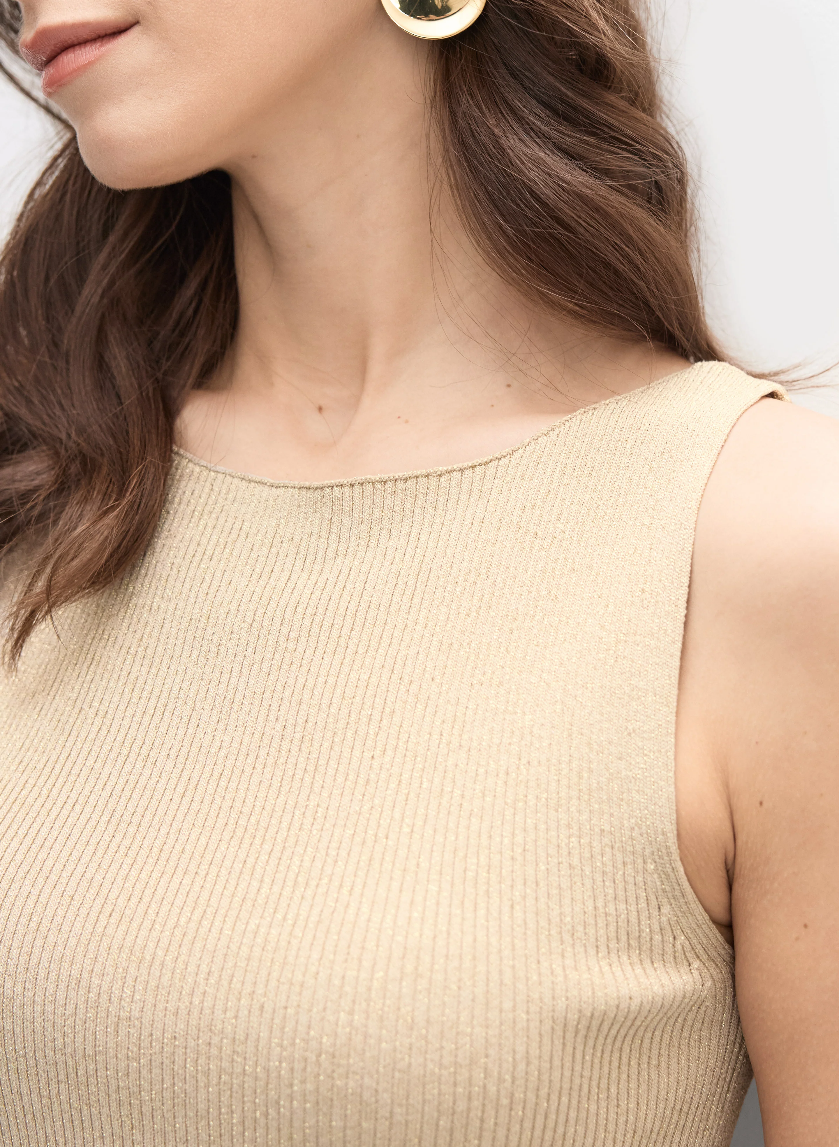 Metallic Knit Tank Top - Image 2