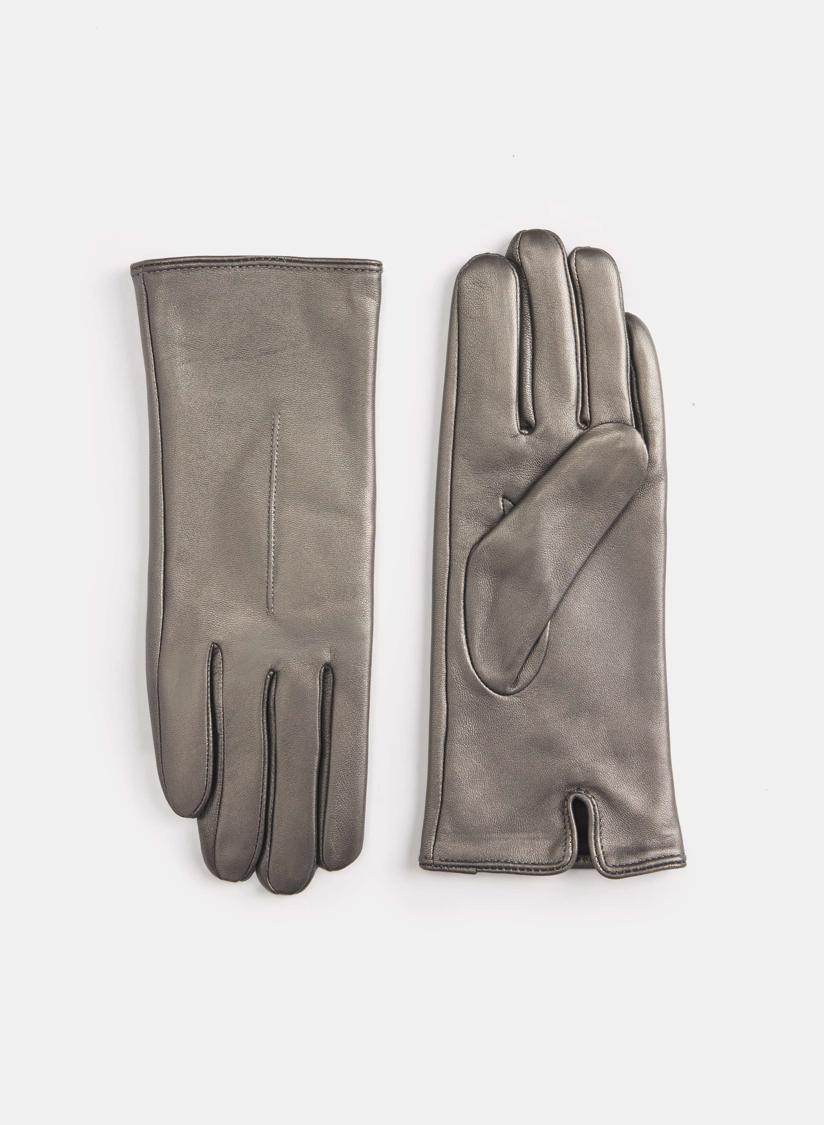 Metallic Leather Gloves