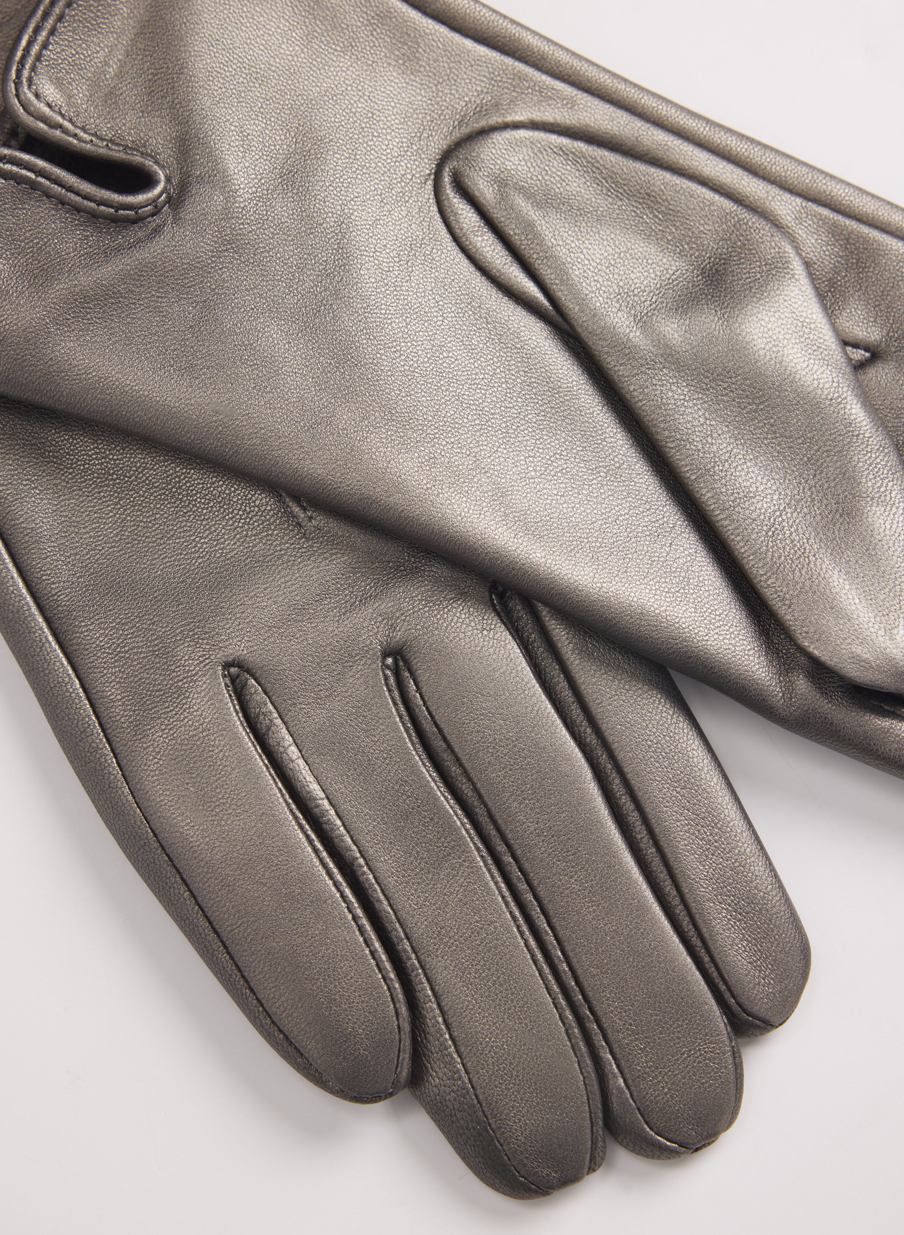 Metallic Leather Gloves - Image 2