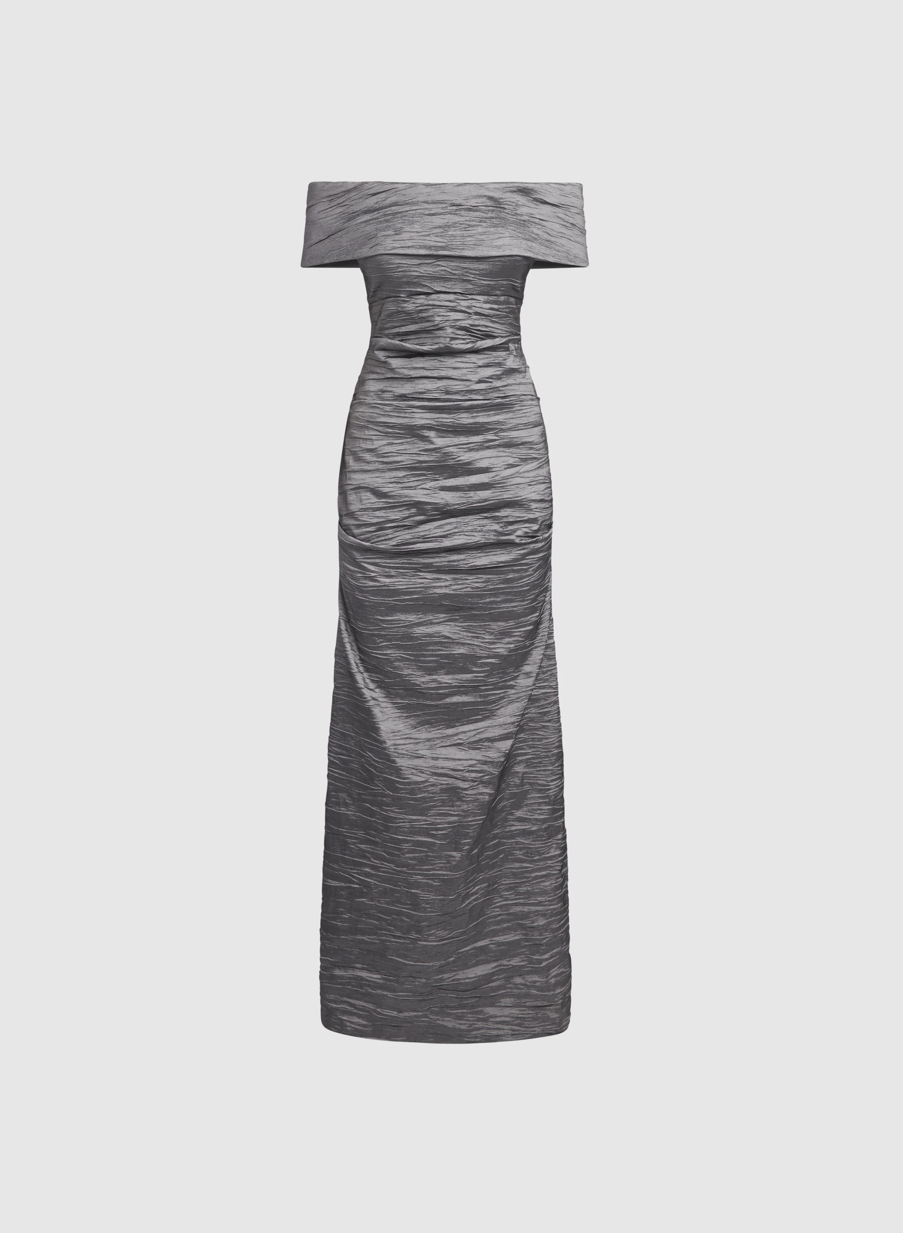 Metallic Stretch Taffeta Dress - Image 5