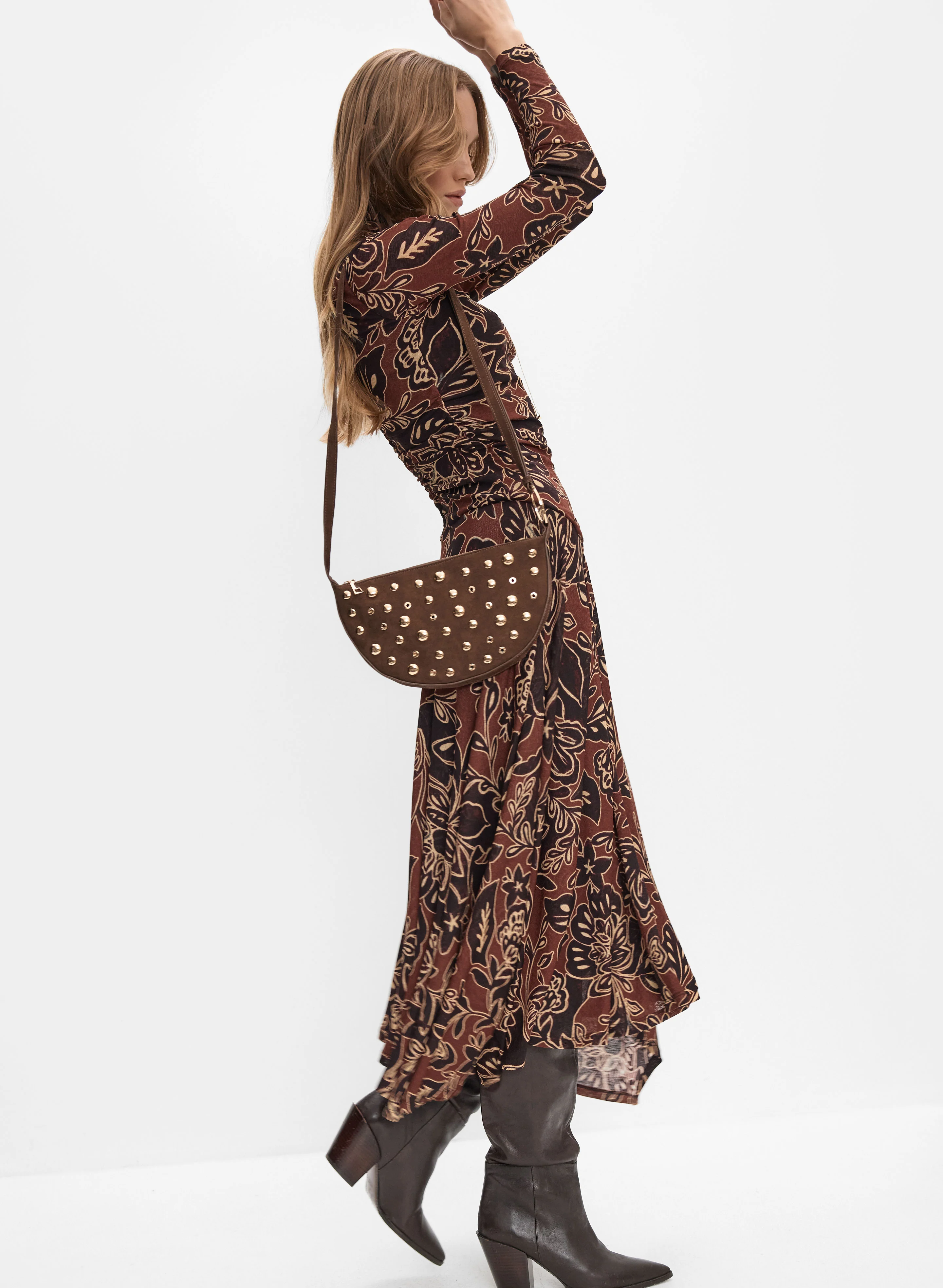 Mixed Floral Print Dress - Image 2