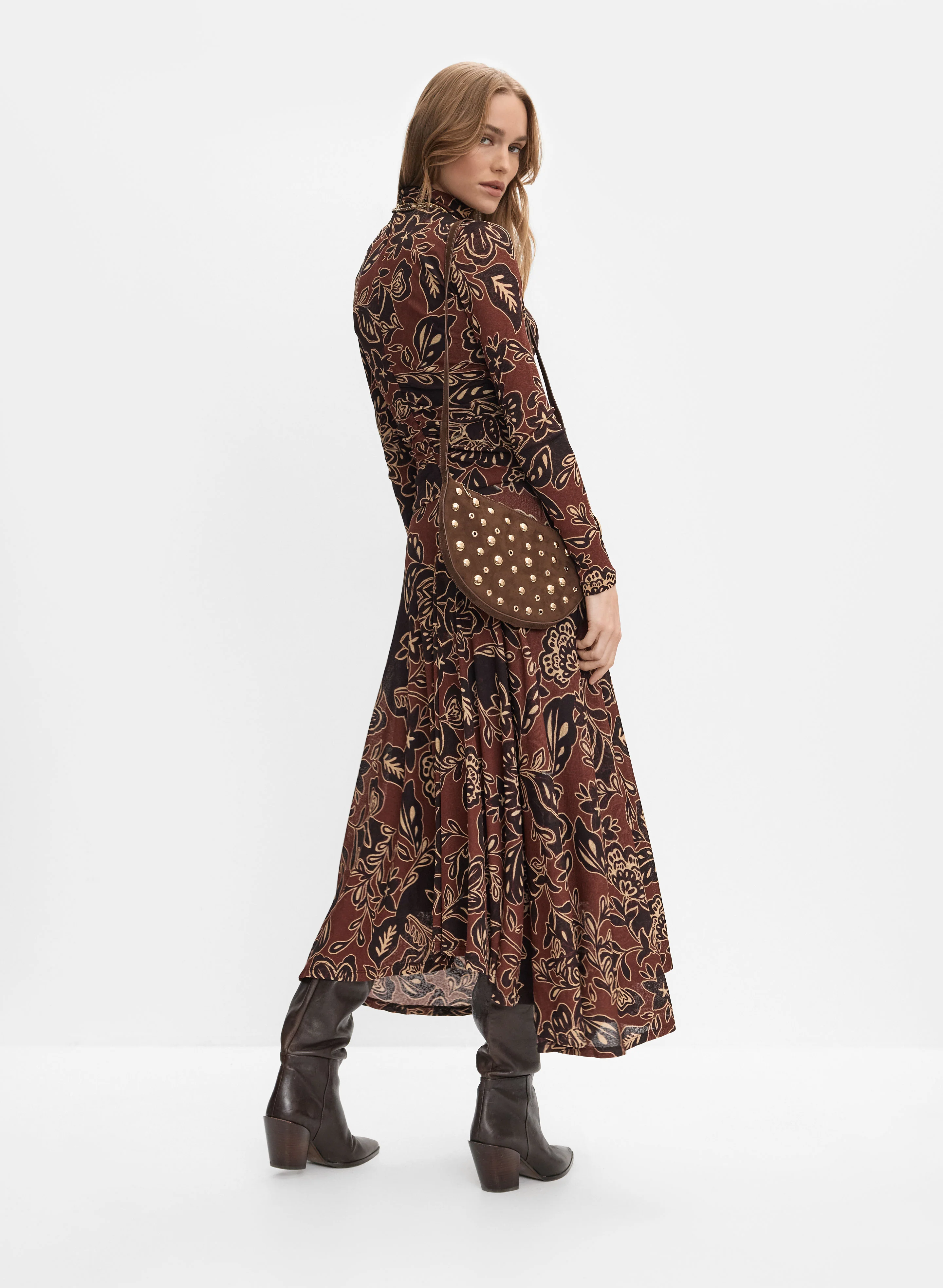 Mixed Floral Print Dress - Image 4