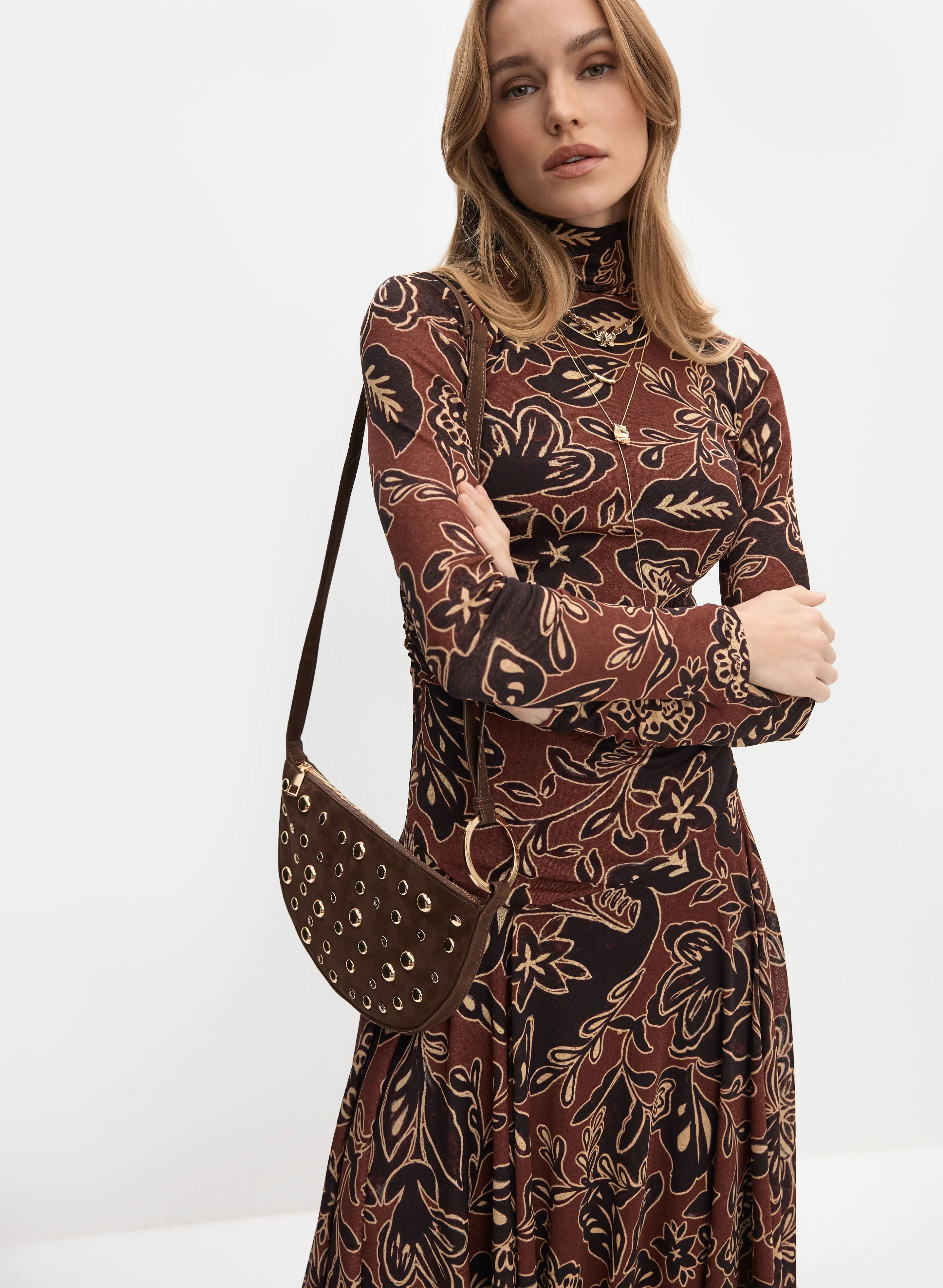 Mixed Floral Print Dress - Image 7