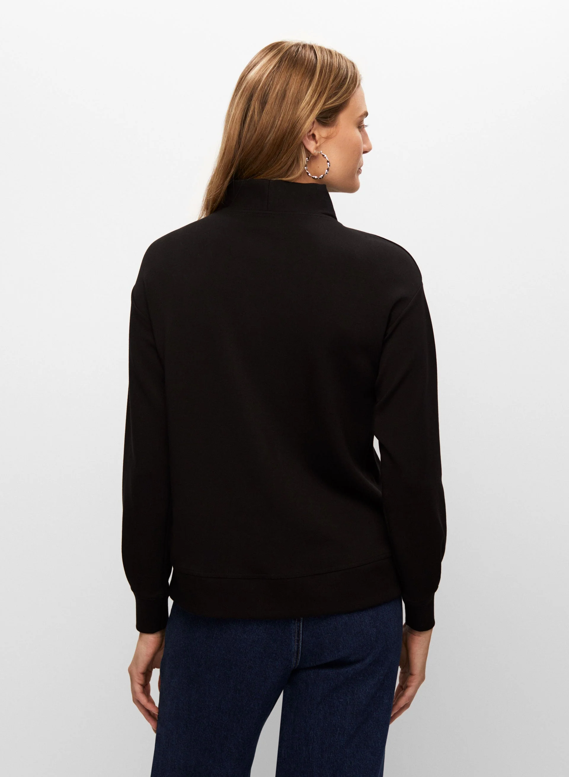 Mock Neck Glitter Detail Top - Image 2