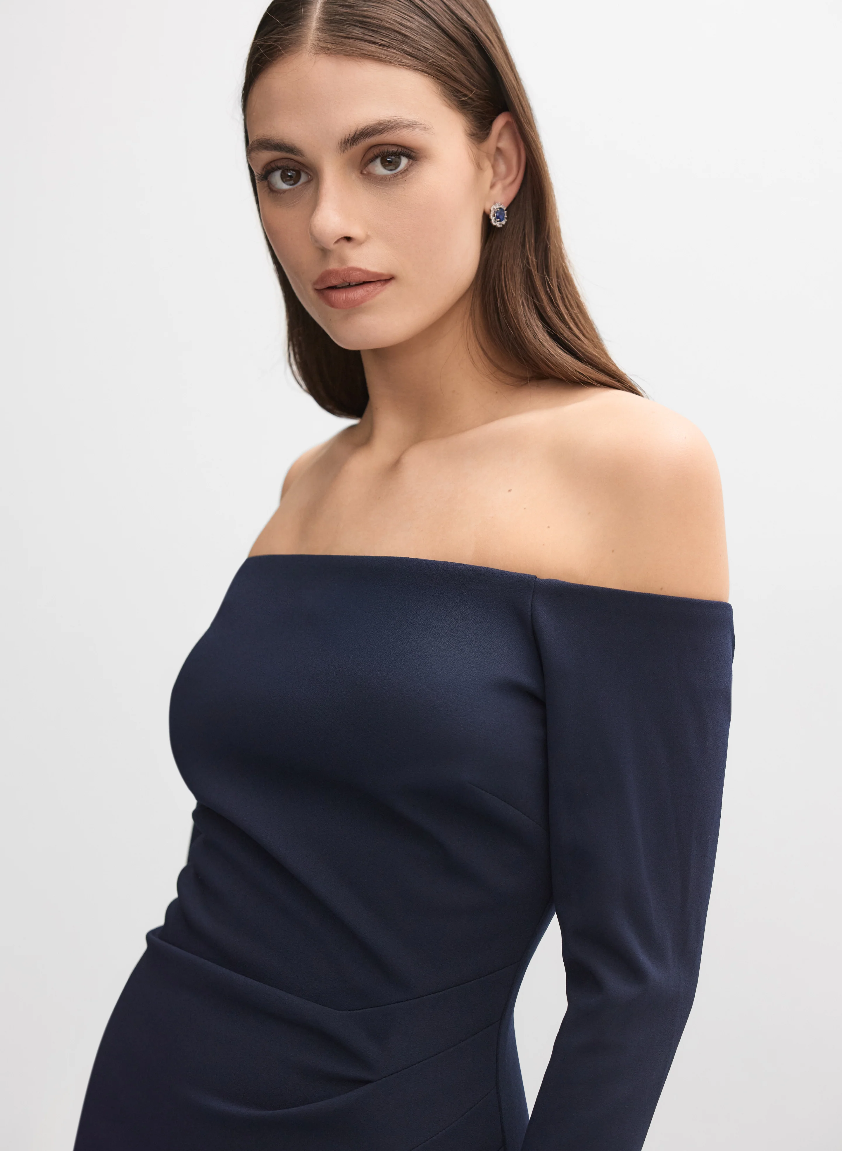 Off-The-Shoulder Bell Sleeve Gown - Image 3