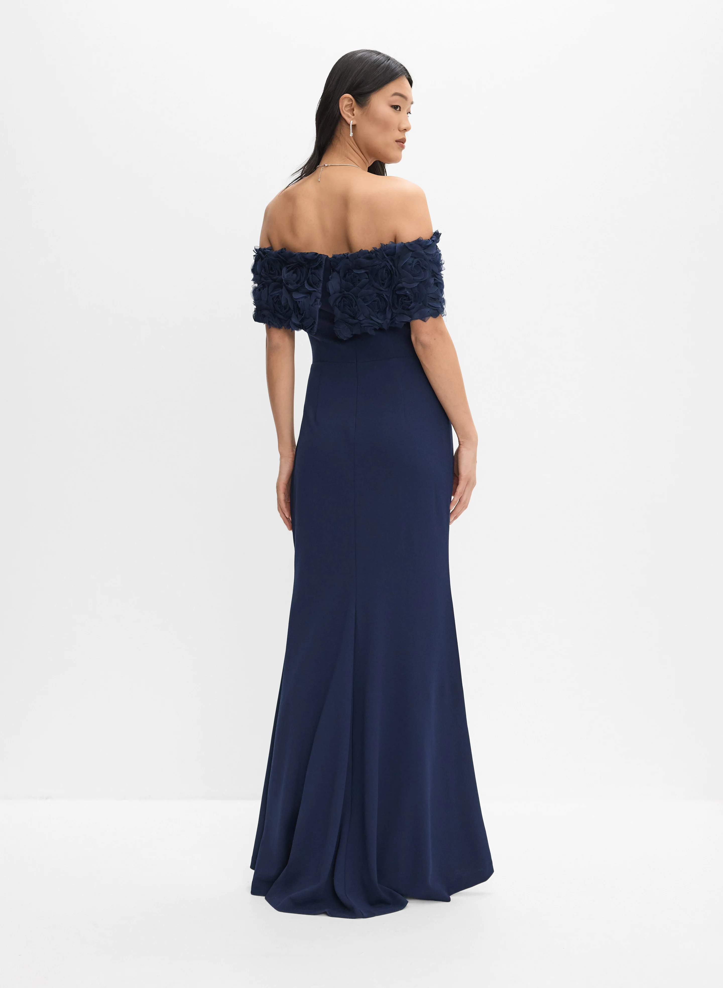 Off-The-Shoulder Crepe Dress - Image 4
