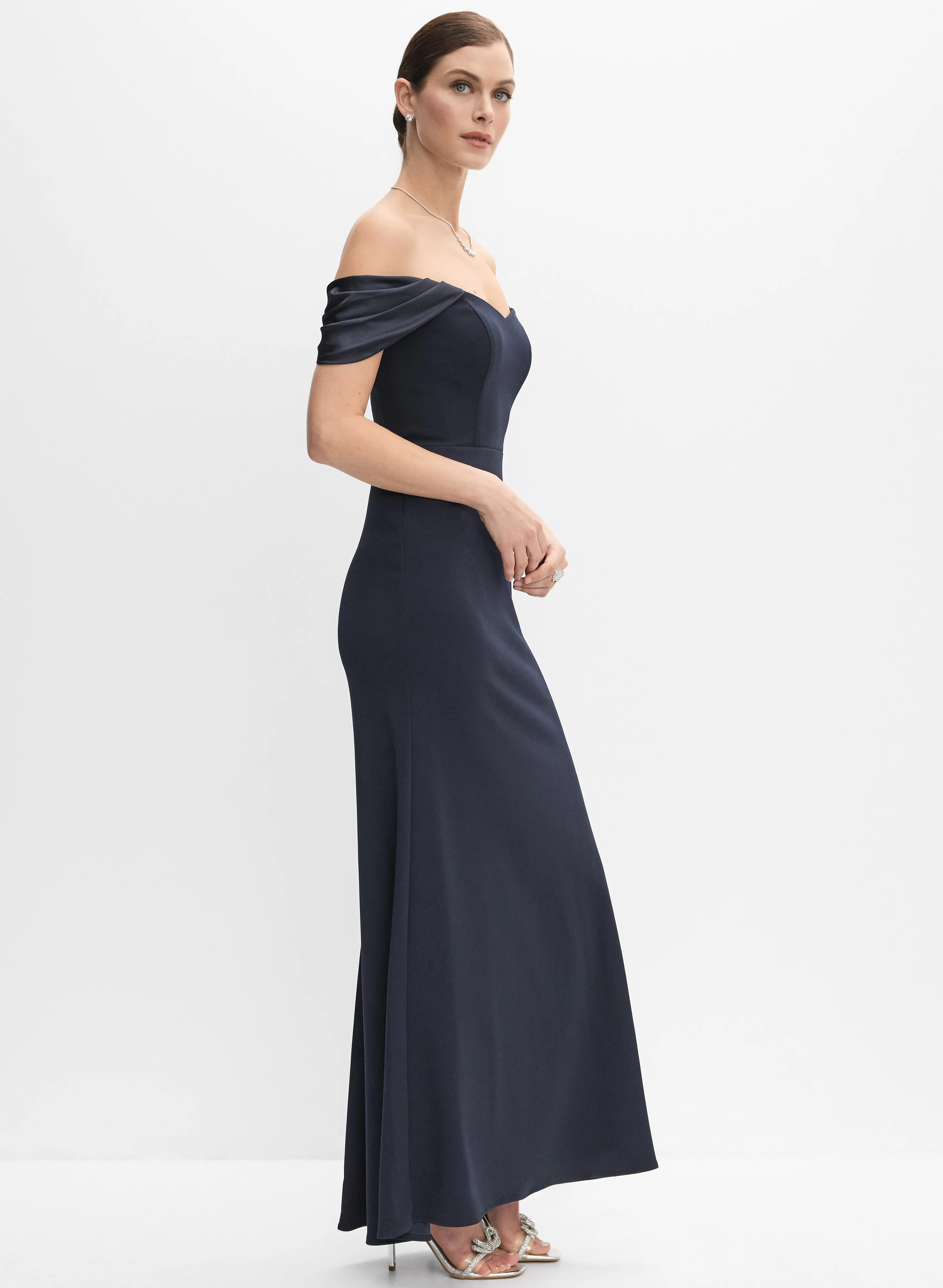 Off-The-Shoulder Fitted Dress - Image 2