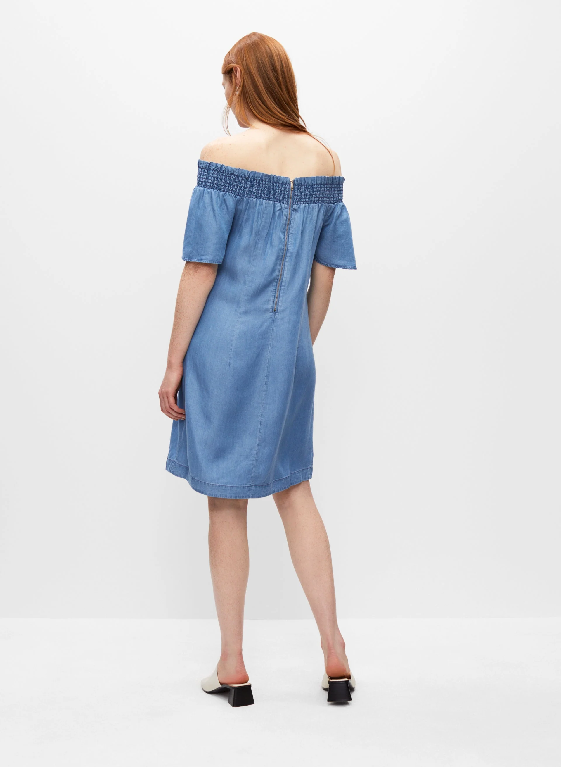 Off-the-Shoulder Tencel Dress - Image 3