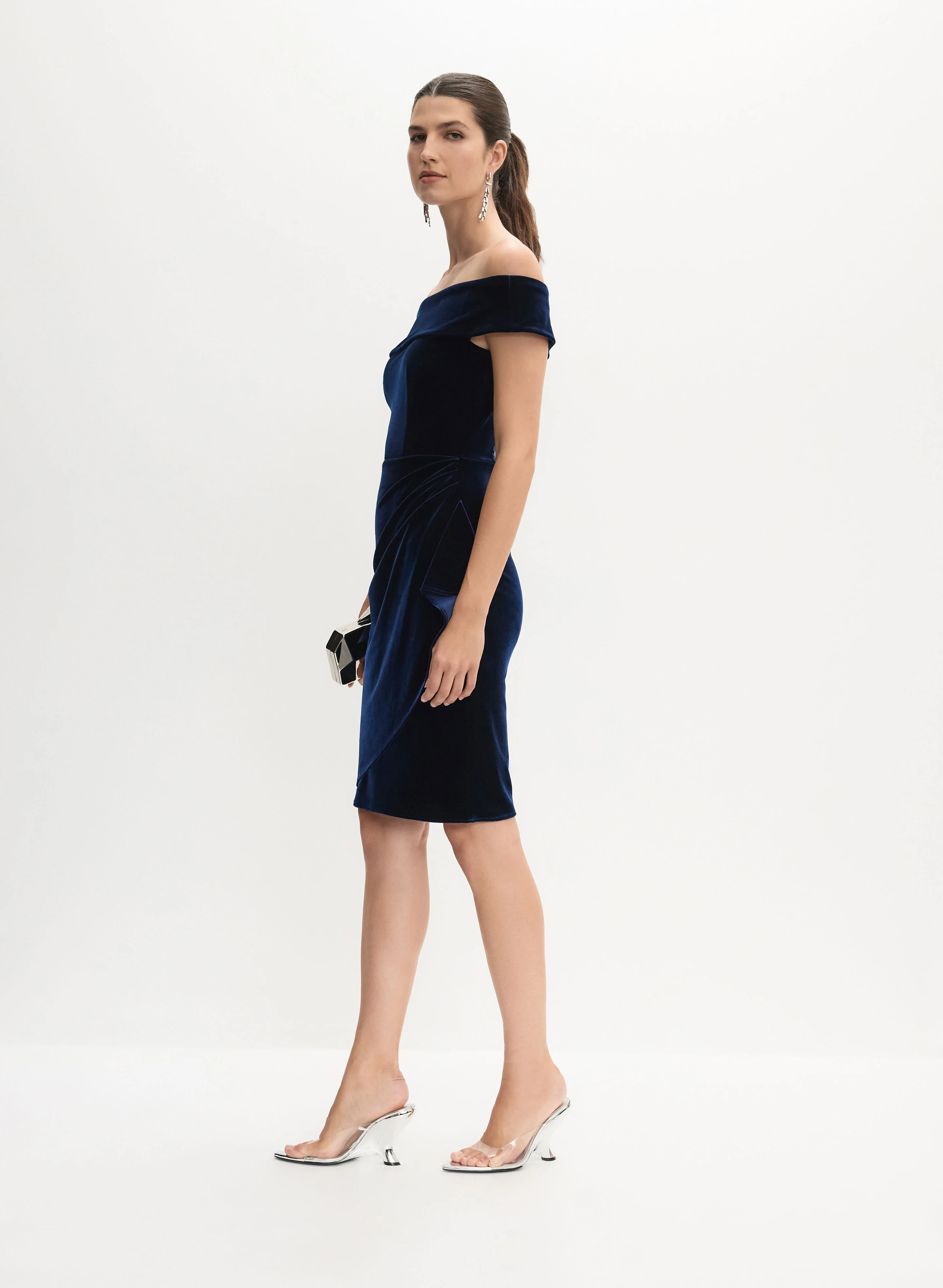 Alex Evenings - Off-the-Shoulder Velvet Dress - Image 3