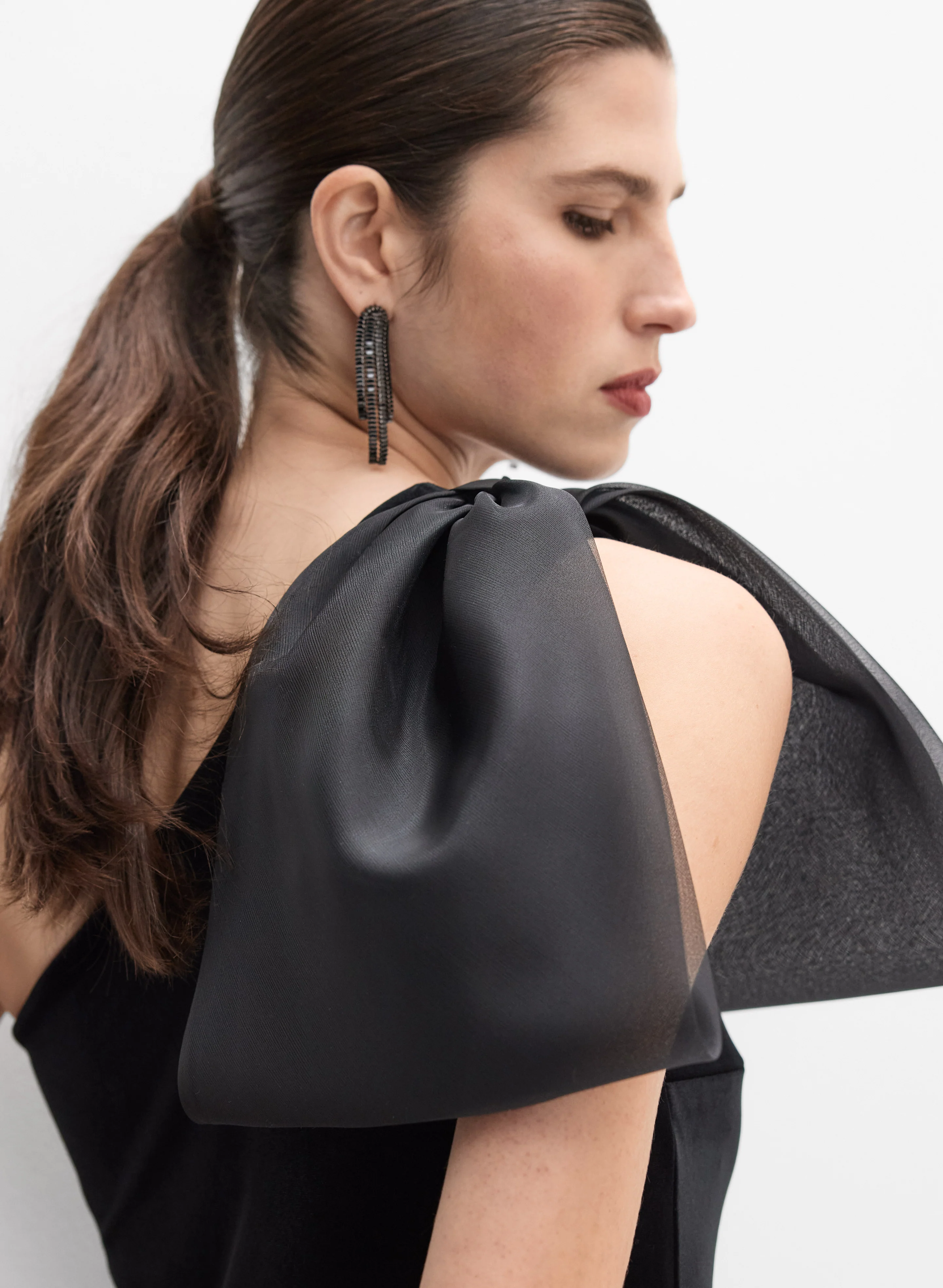 Organza Bow Velvet Jumpsuit - Image 2