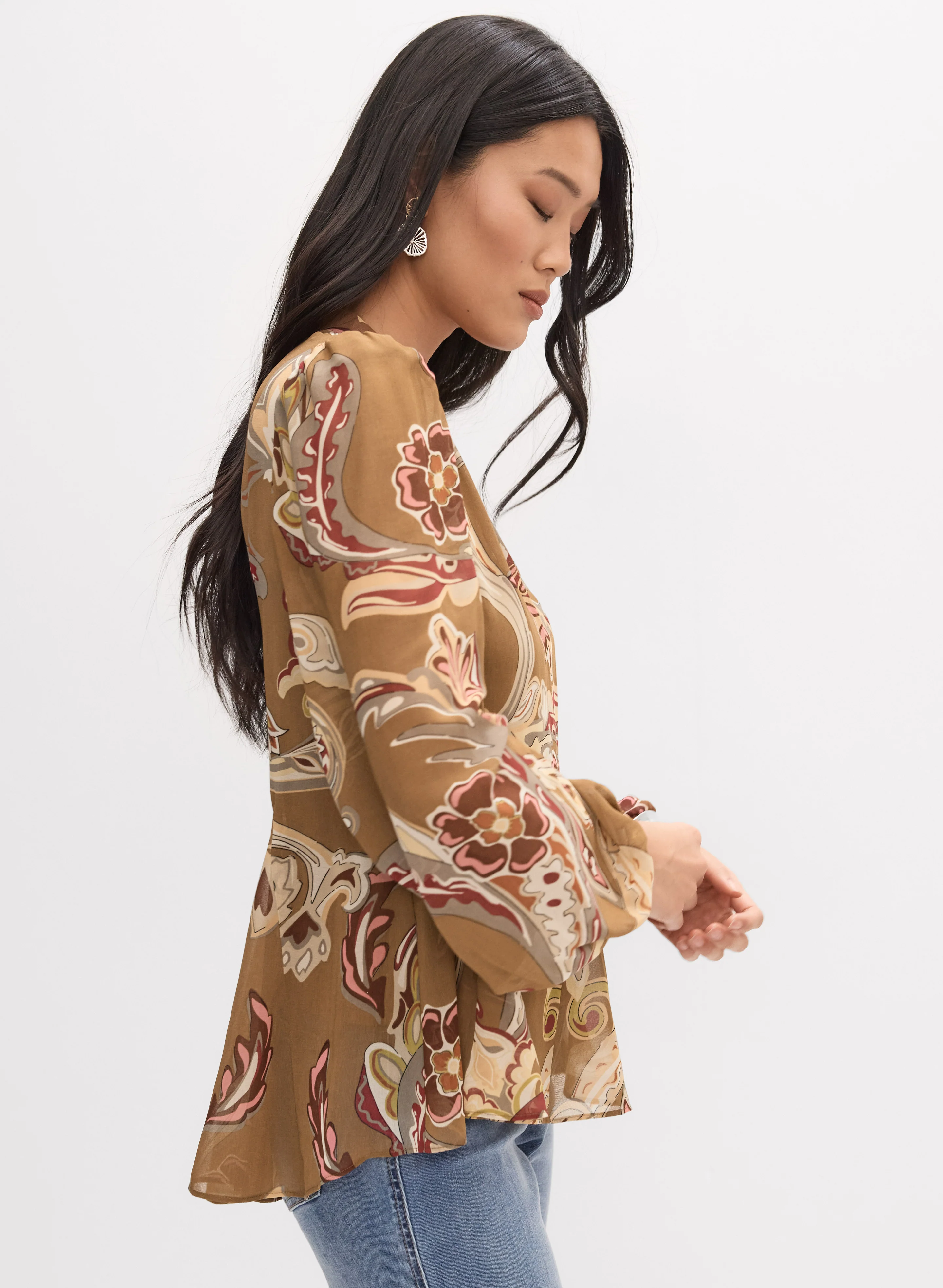 Paisley Print Chiffon Blouse - Image 5