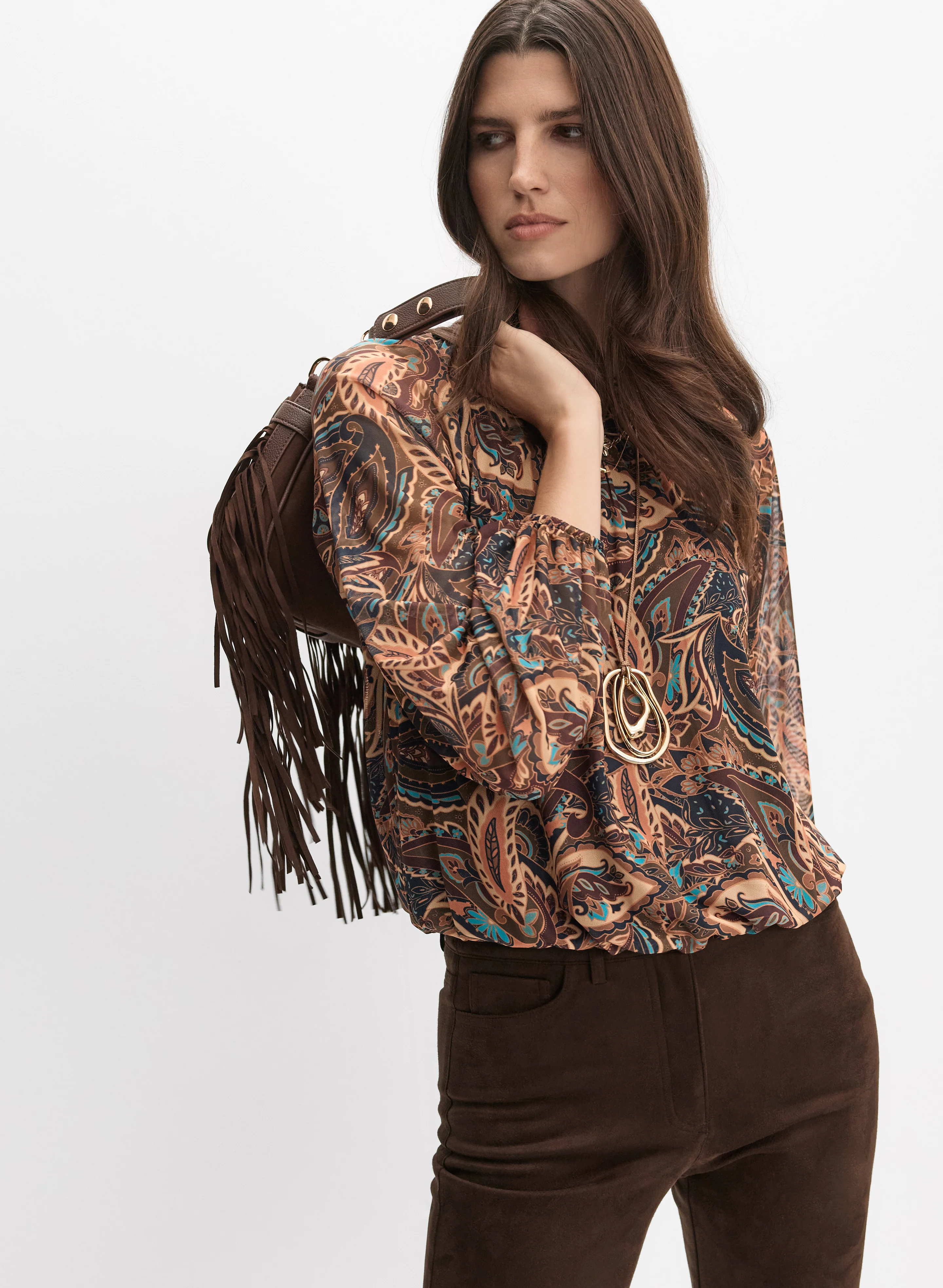 Paisley Print Top
