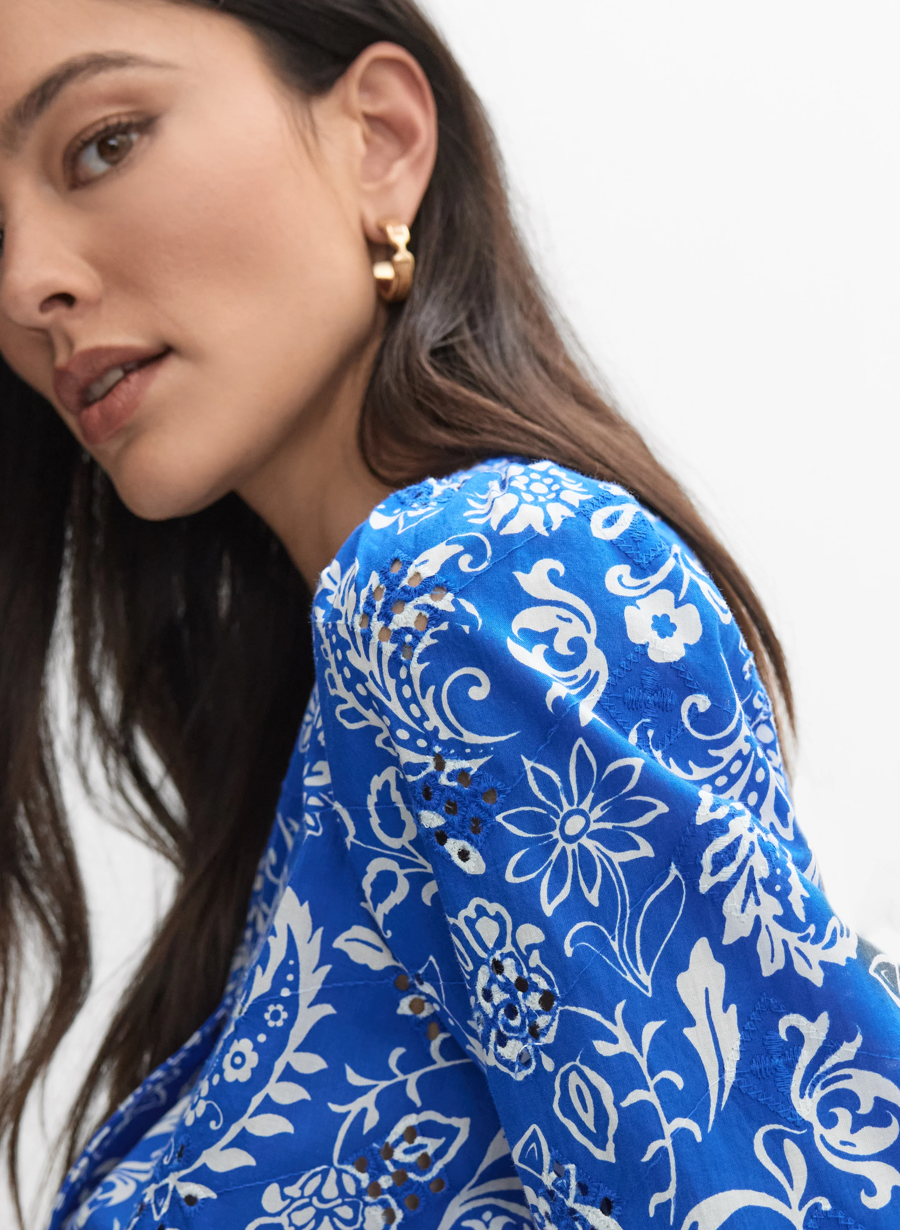 Paisley Smocked Waist Blouse - Image 3