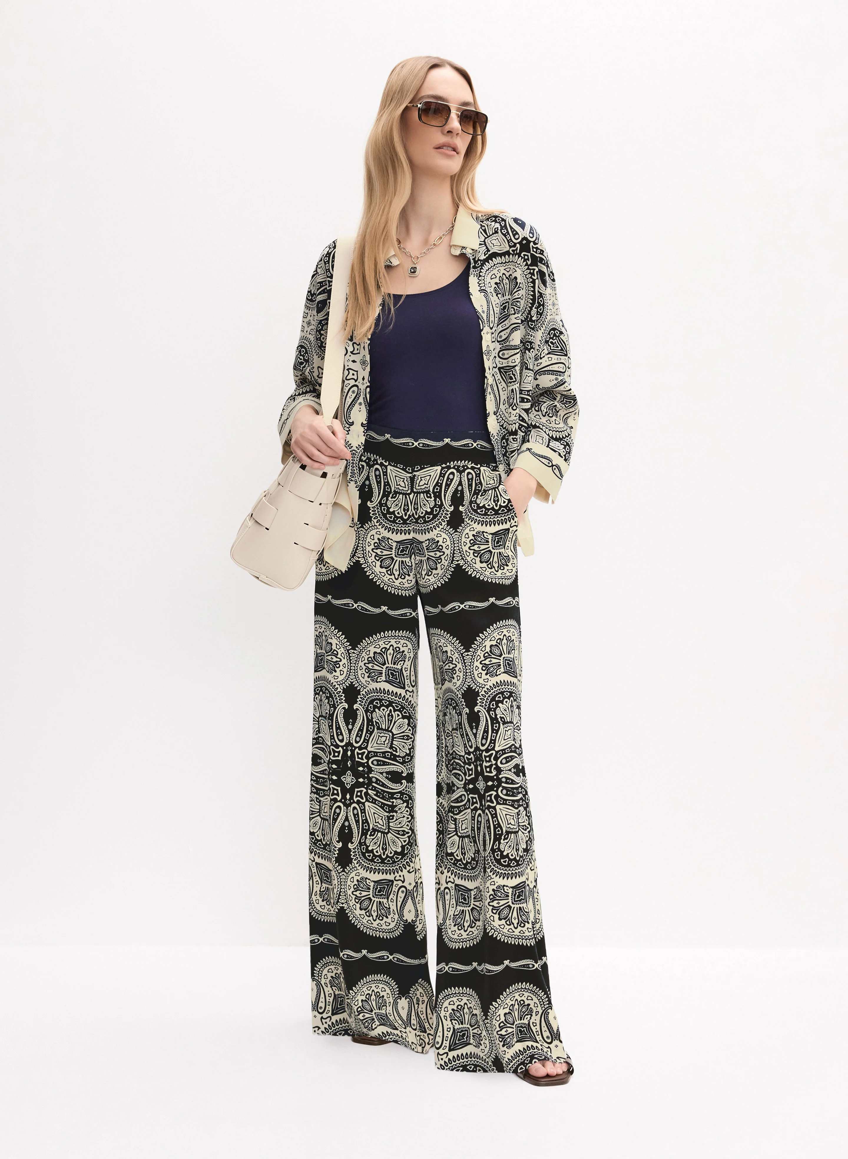Paisley Wide-Leg Pants - Image 5