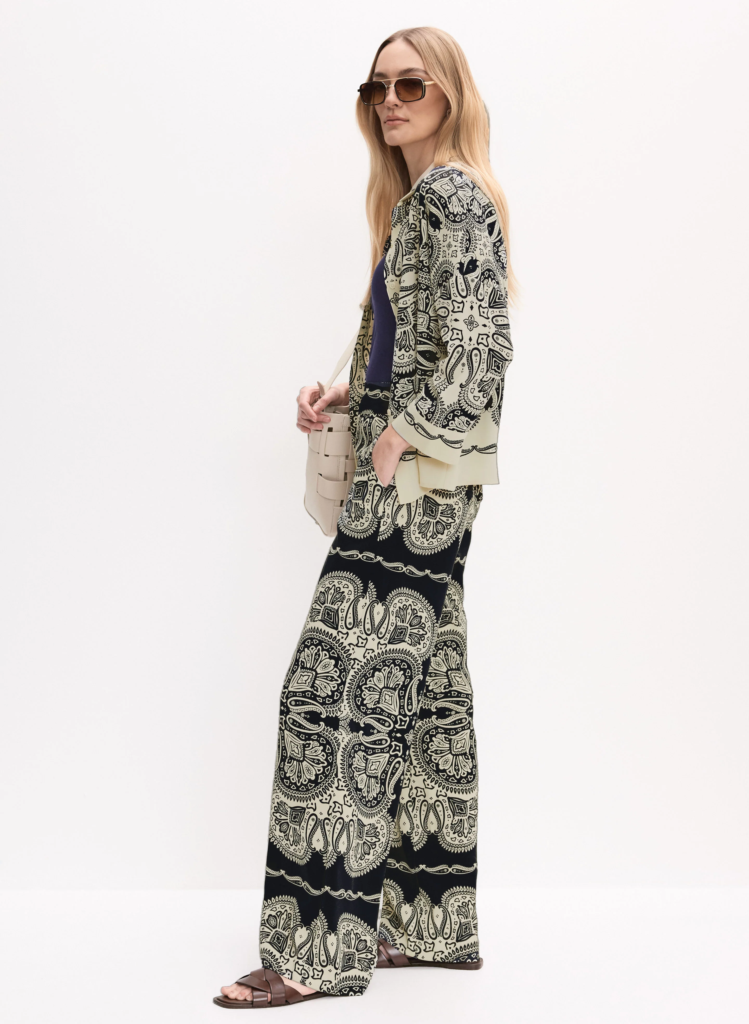 Paisley Wide-Leg Pants - Image 8