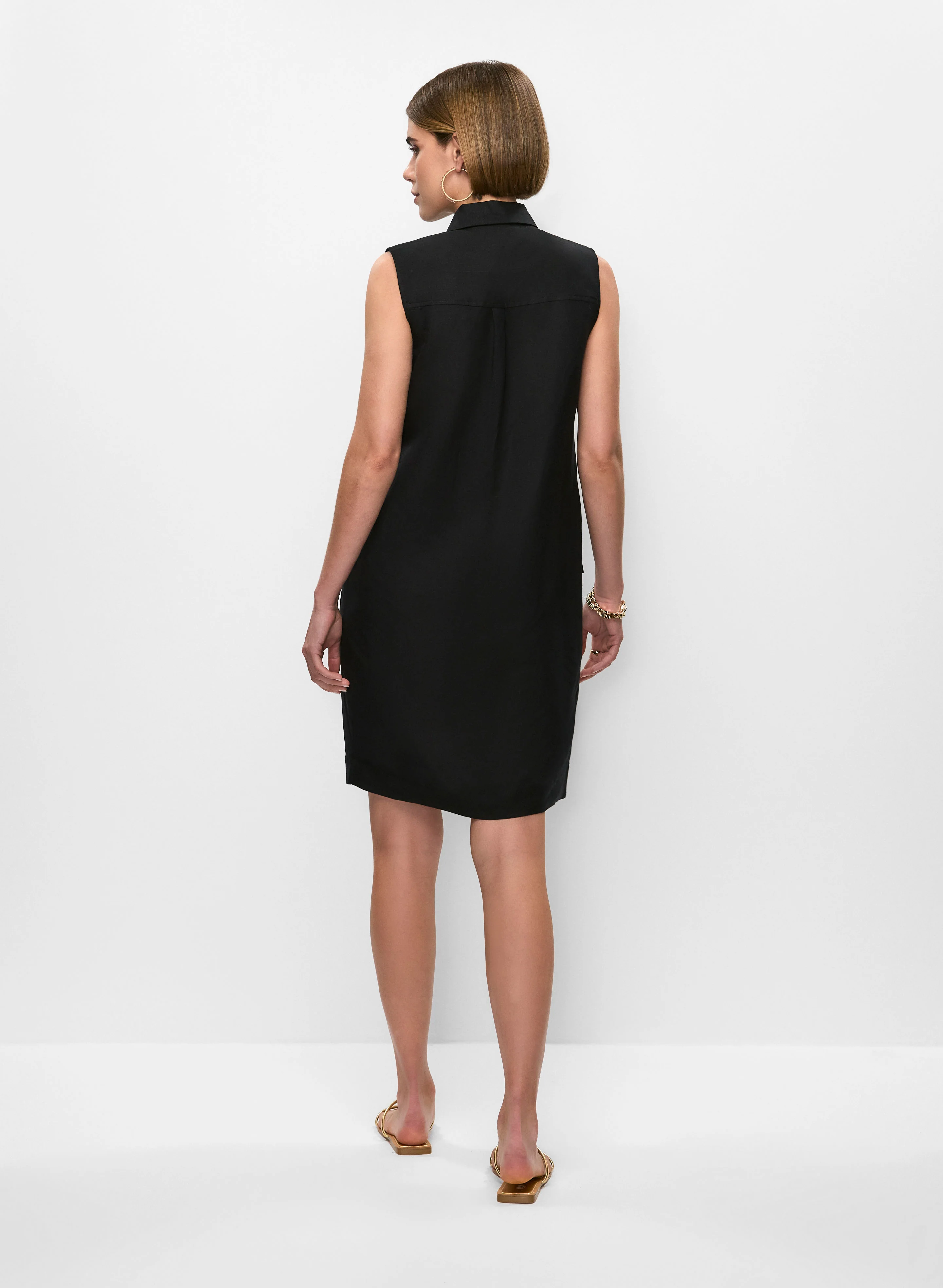 Linen-Blend Shirt Dress - Image 4