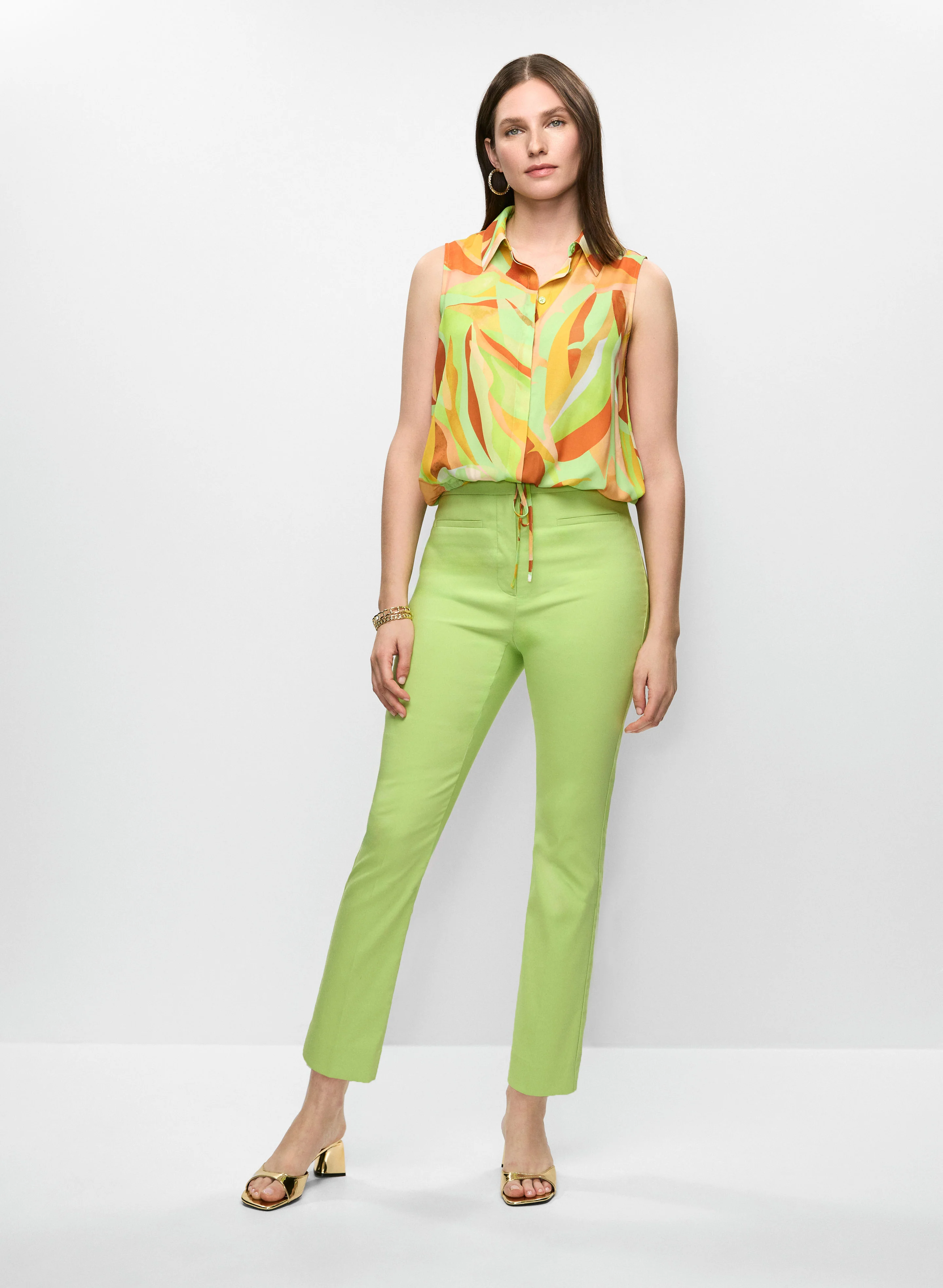 Patch Pocket Slim Leg Pants - Image 5