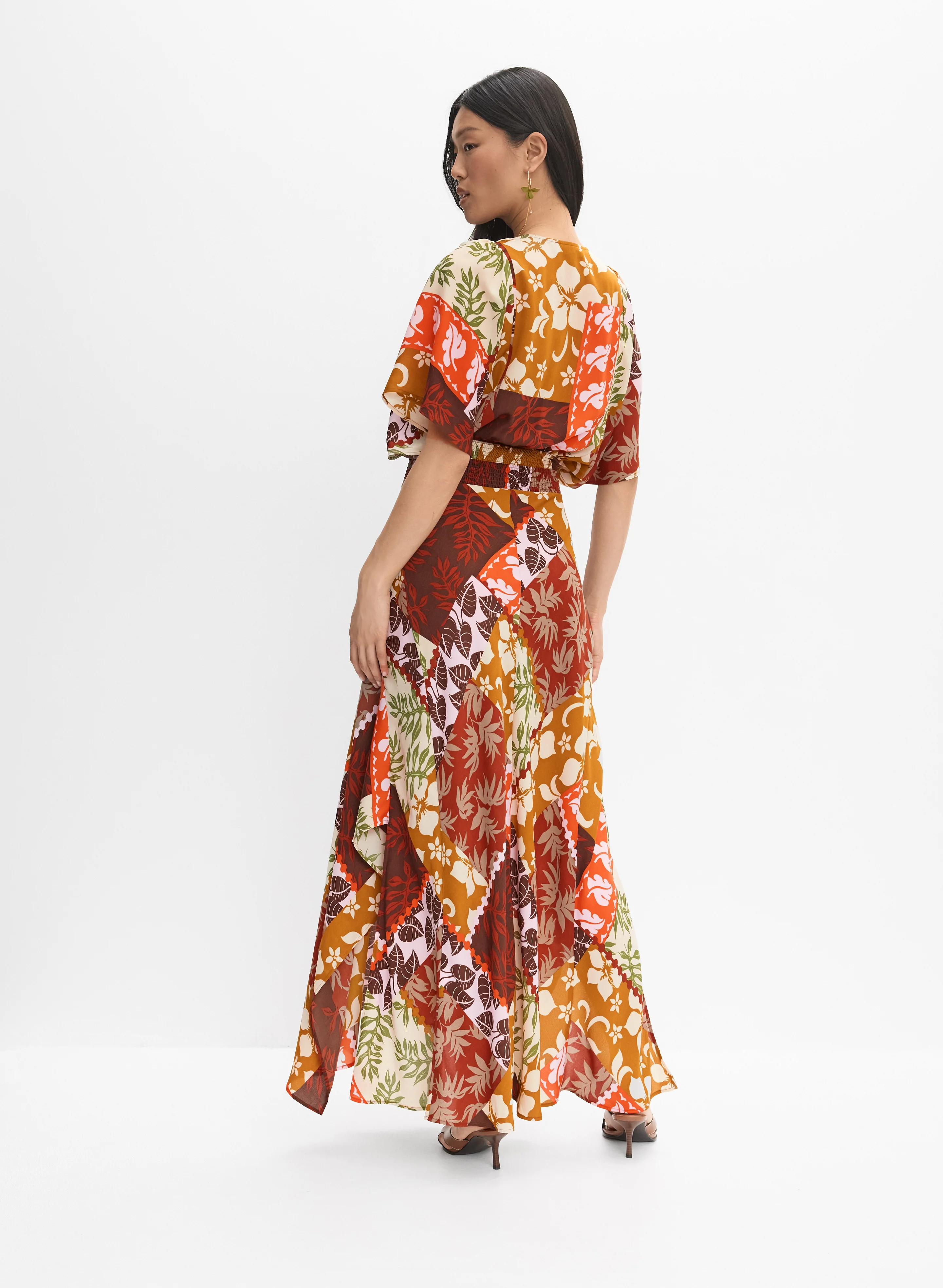 Patchwork Print Maxi Dress - Image 4