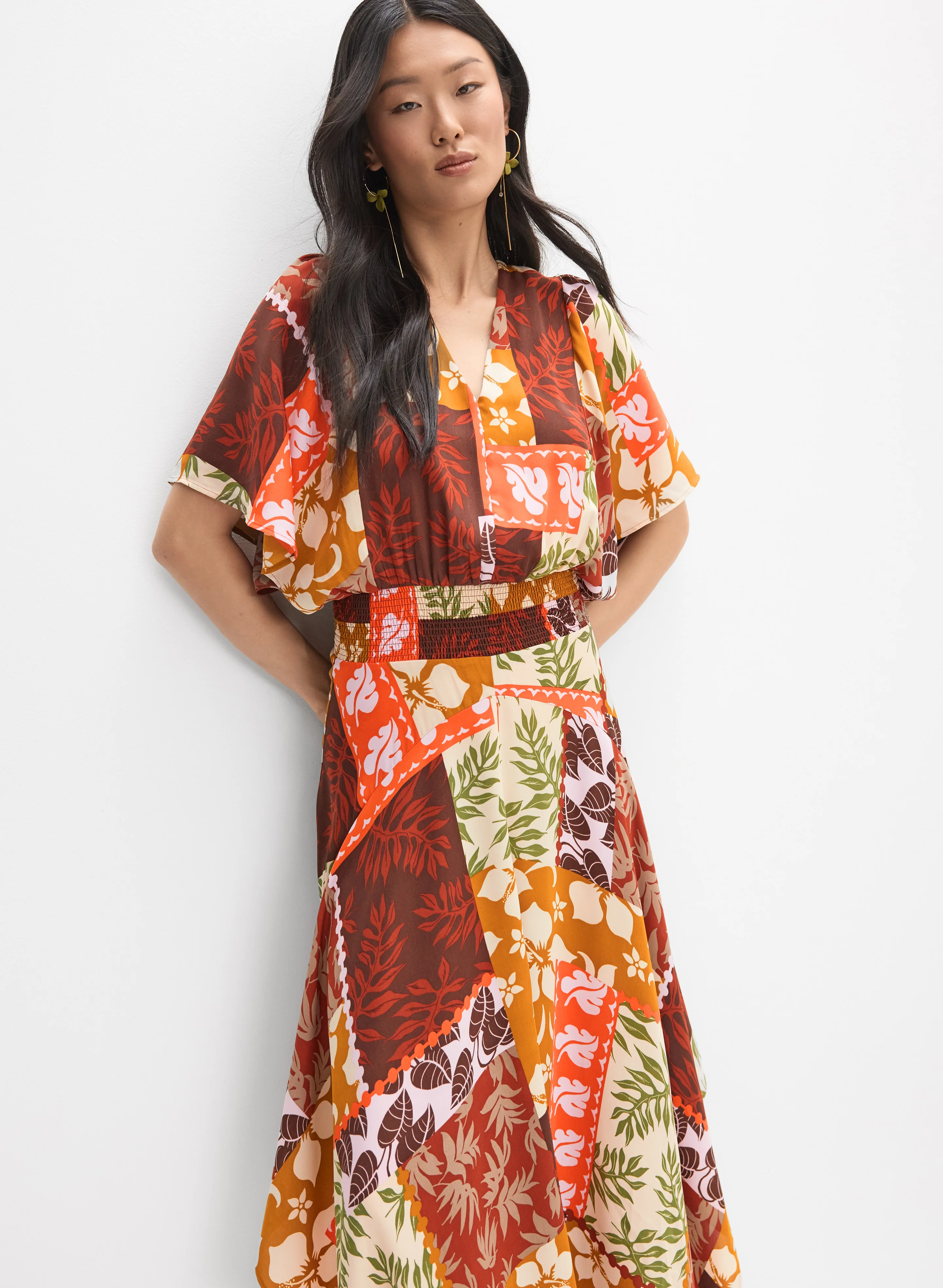 Patchwork Print Maxi Dress - Image 7