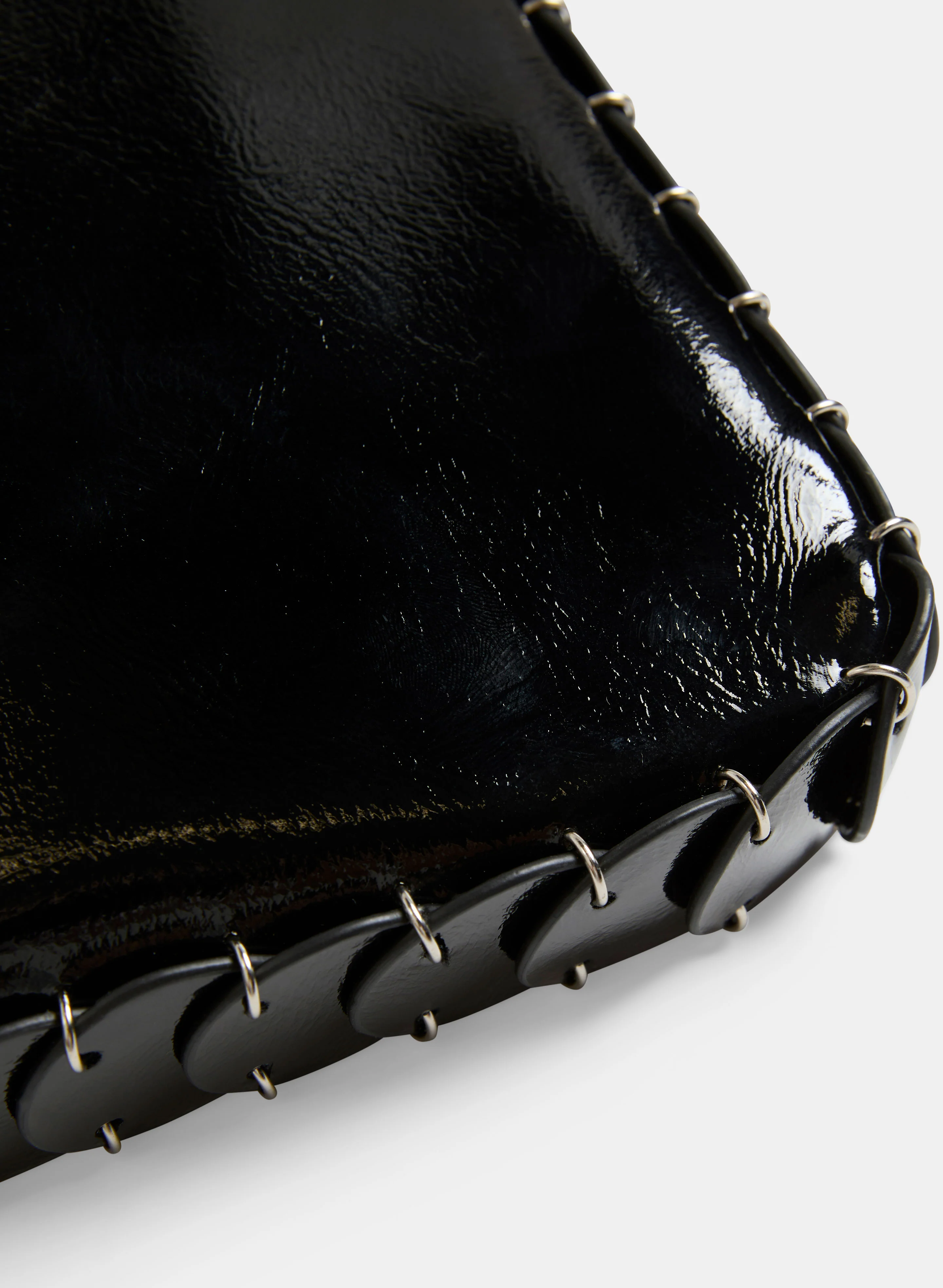 Patent Vegan Leather Handbag - Image 3