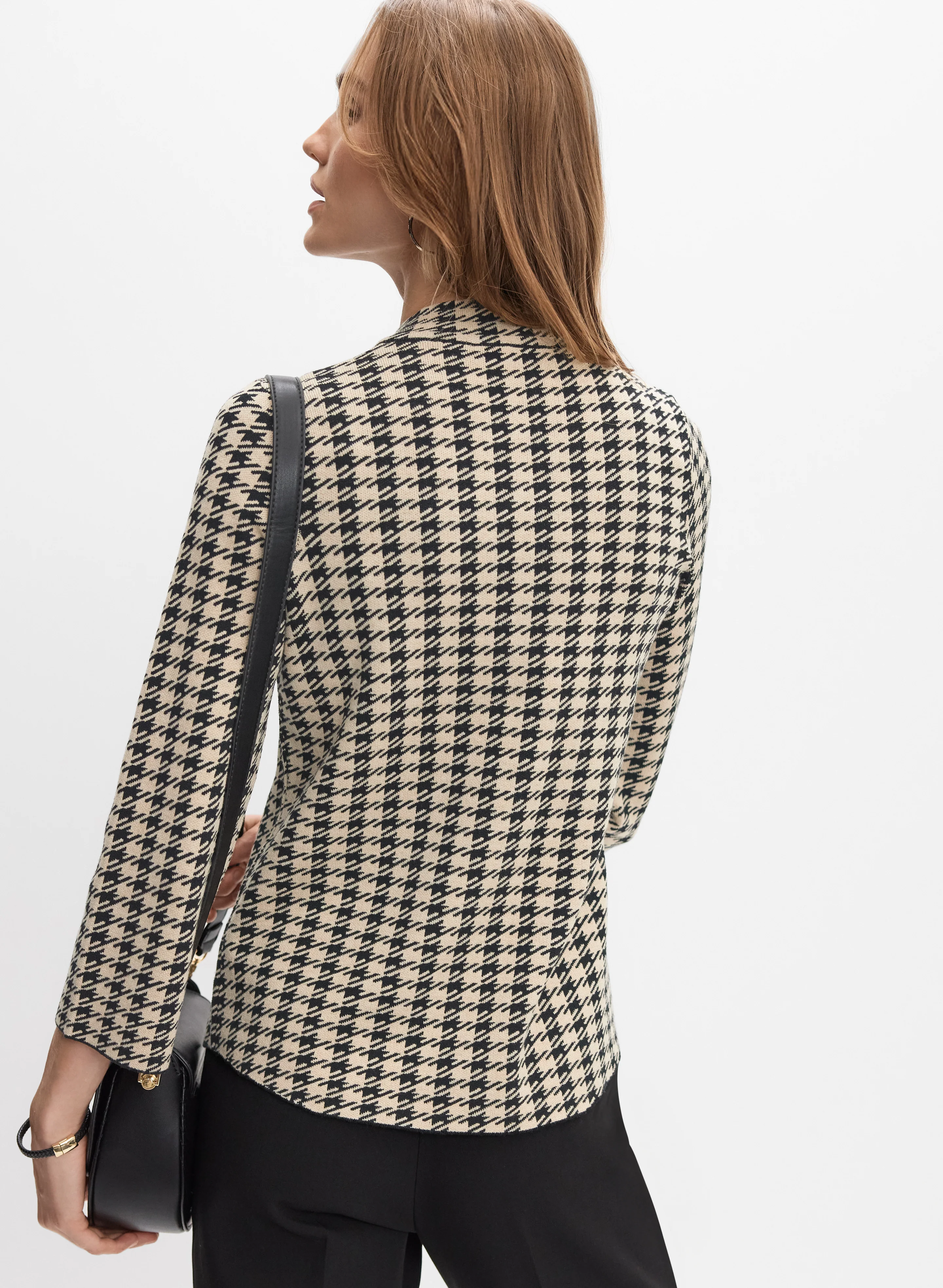 Patterned Jacquard Cardigan - Image 4