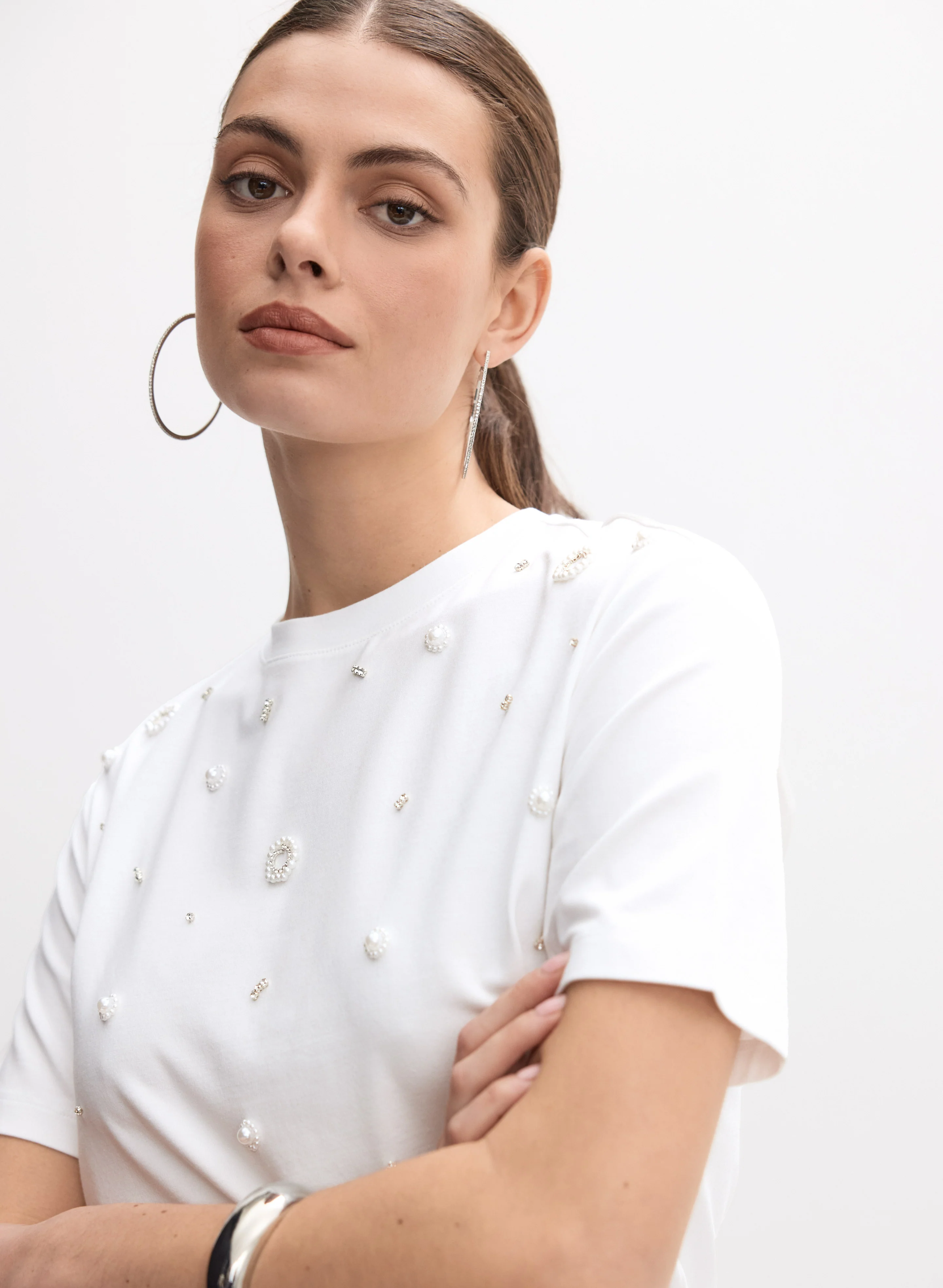 Pearl Beaded T-Shirt - Image 5