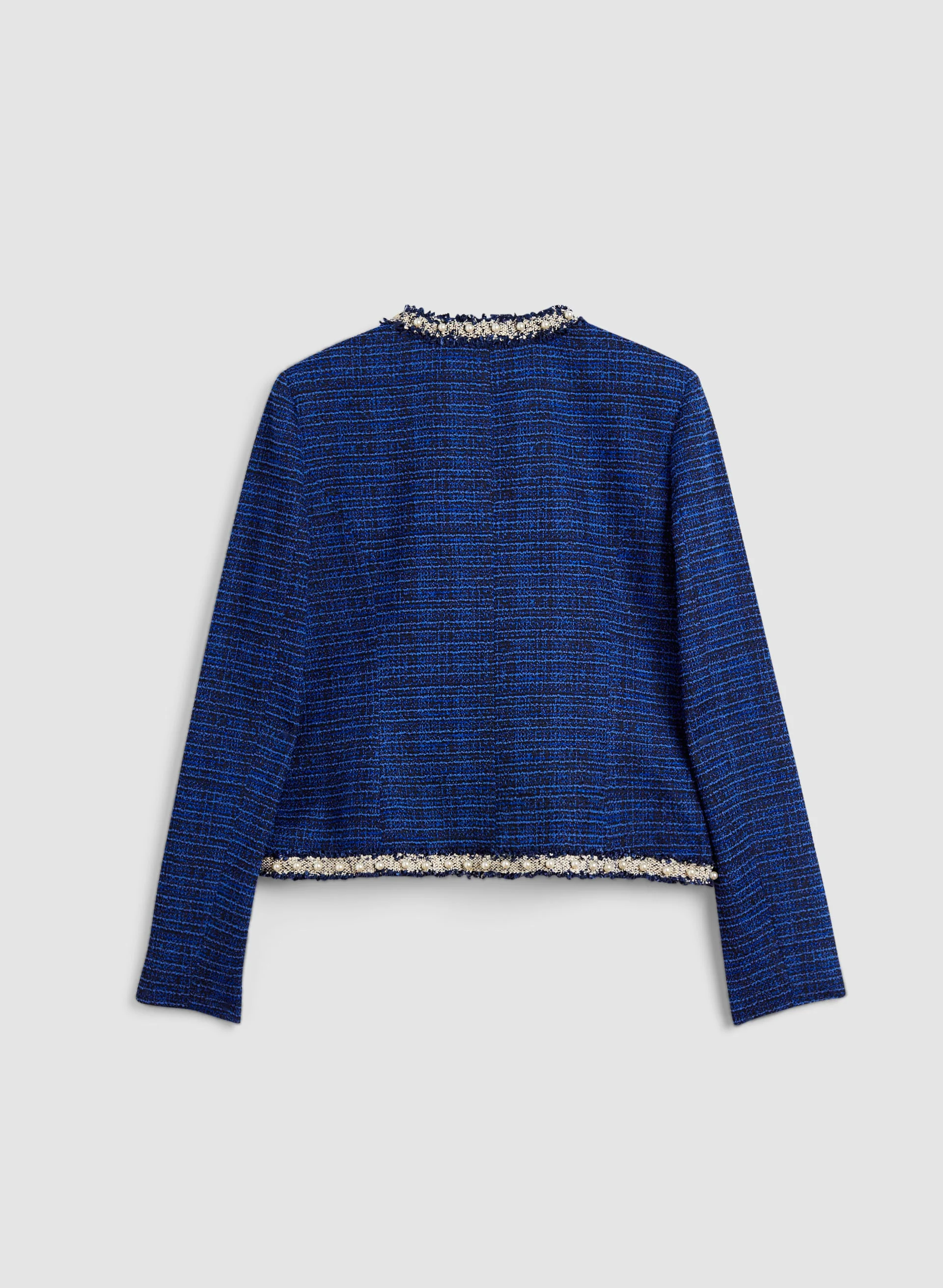Pearl Detail Boucle Jacket - Image 7