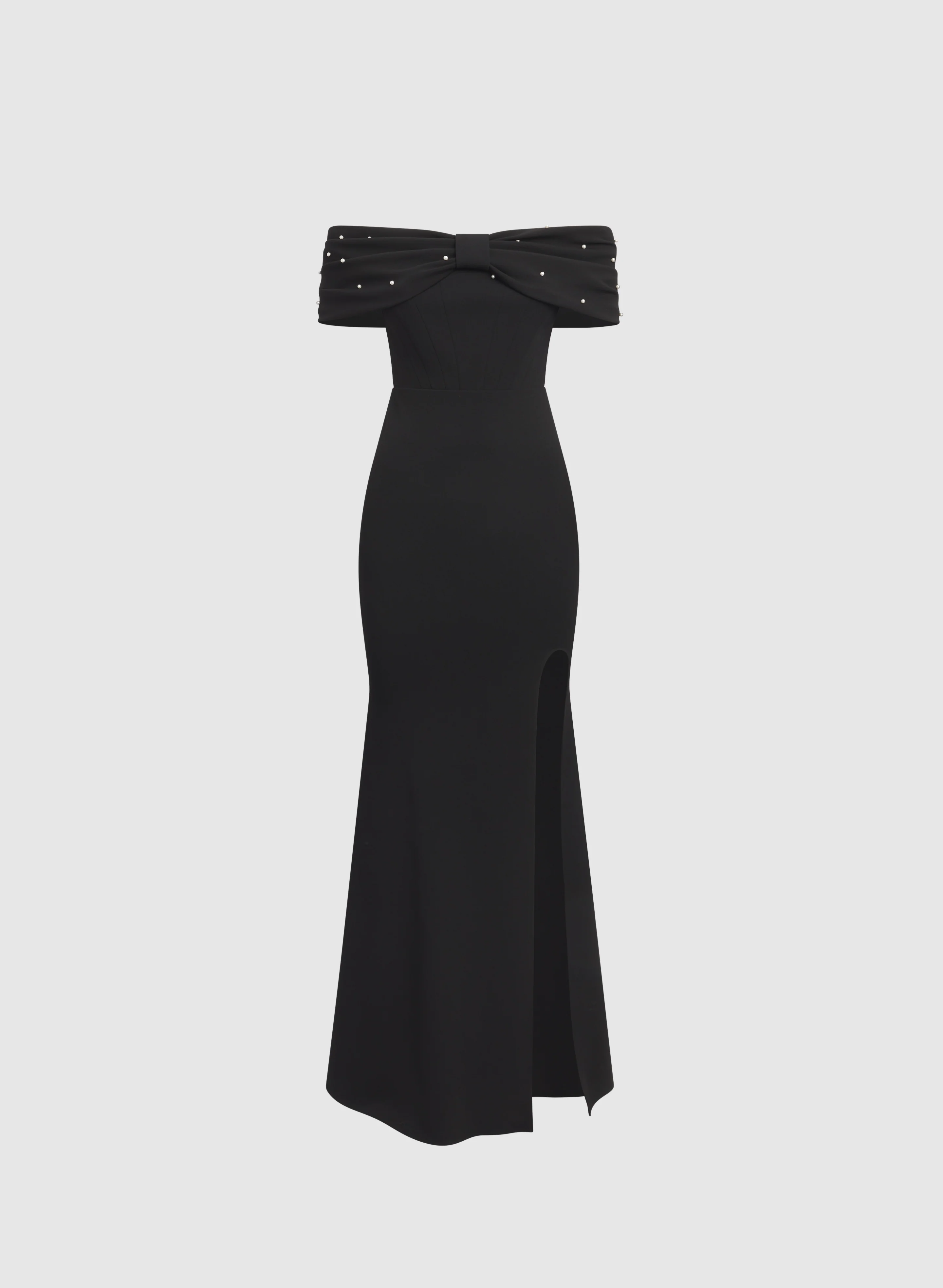Pearl Embellished Off-Shoulder Dress - Image 6