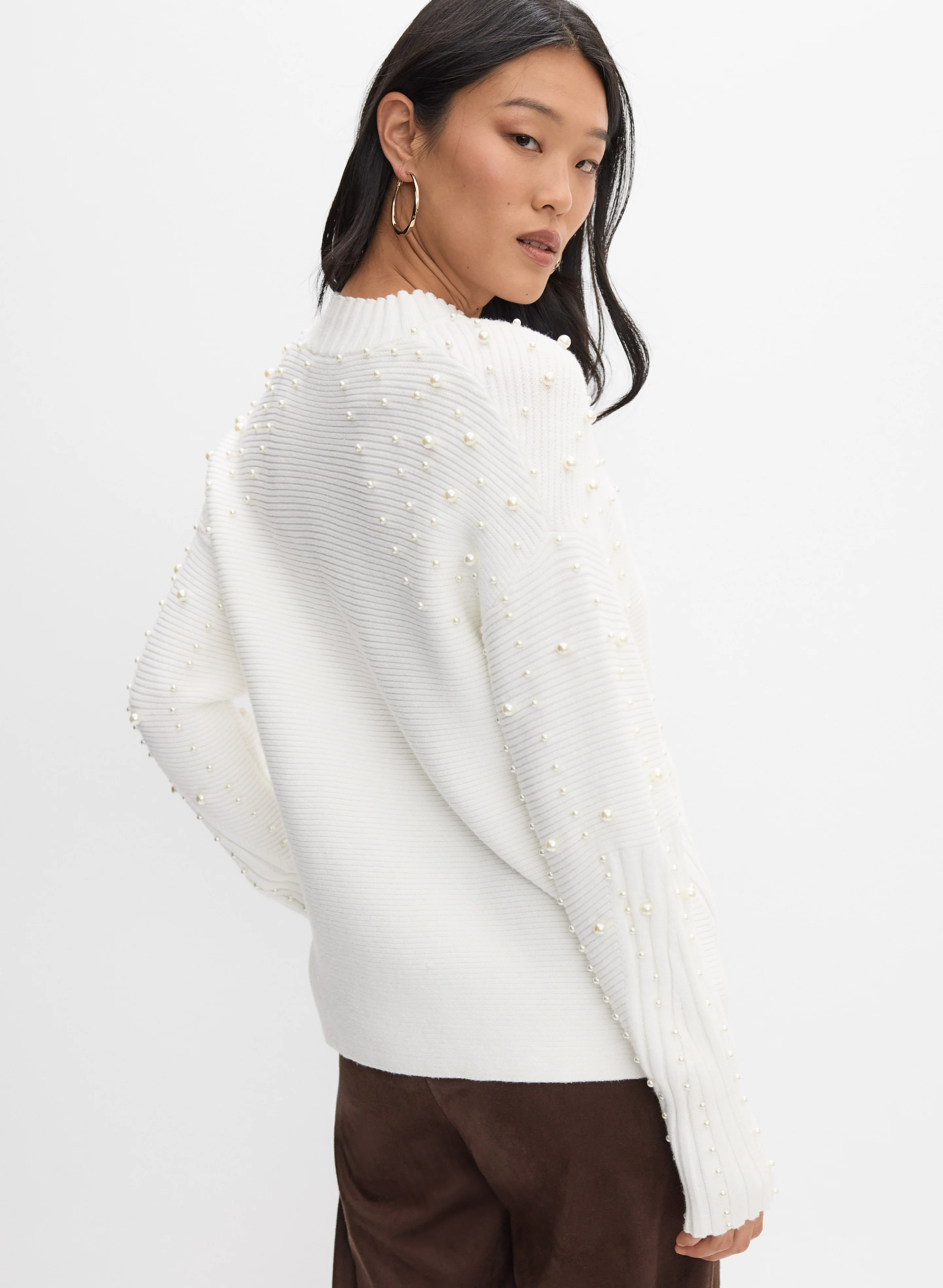 Pearl Embellished Sweater - Image 4