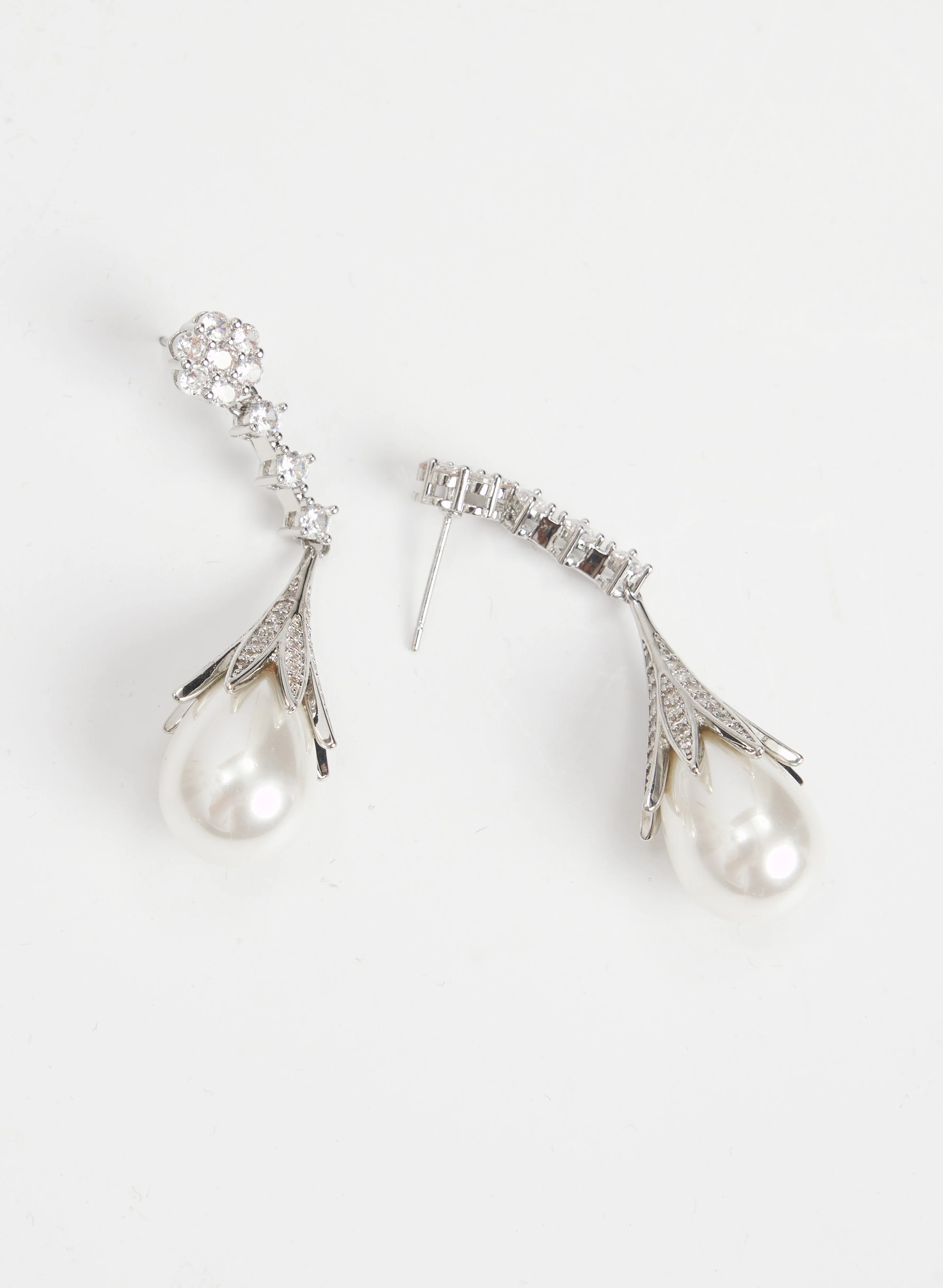 Pearl Pendant Earrings - Image 2