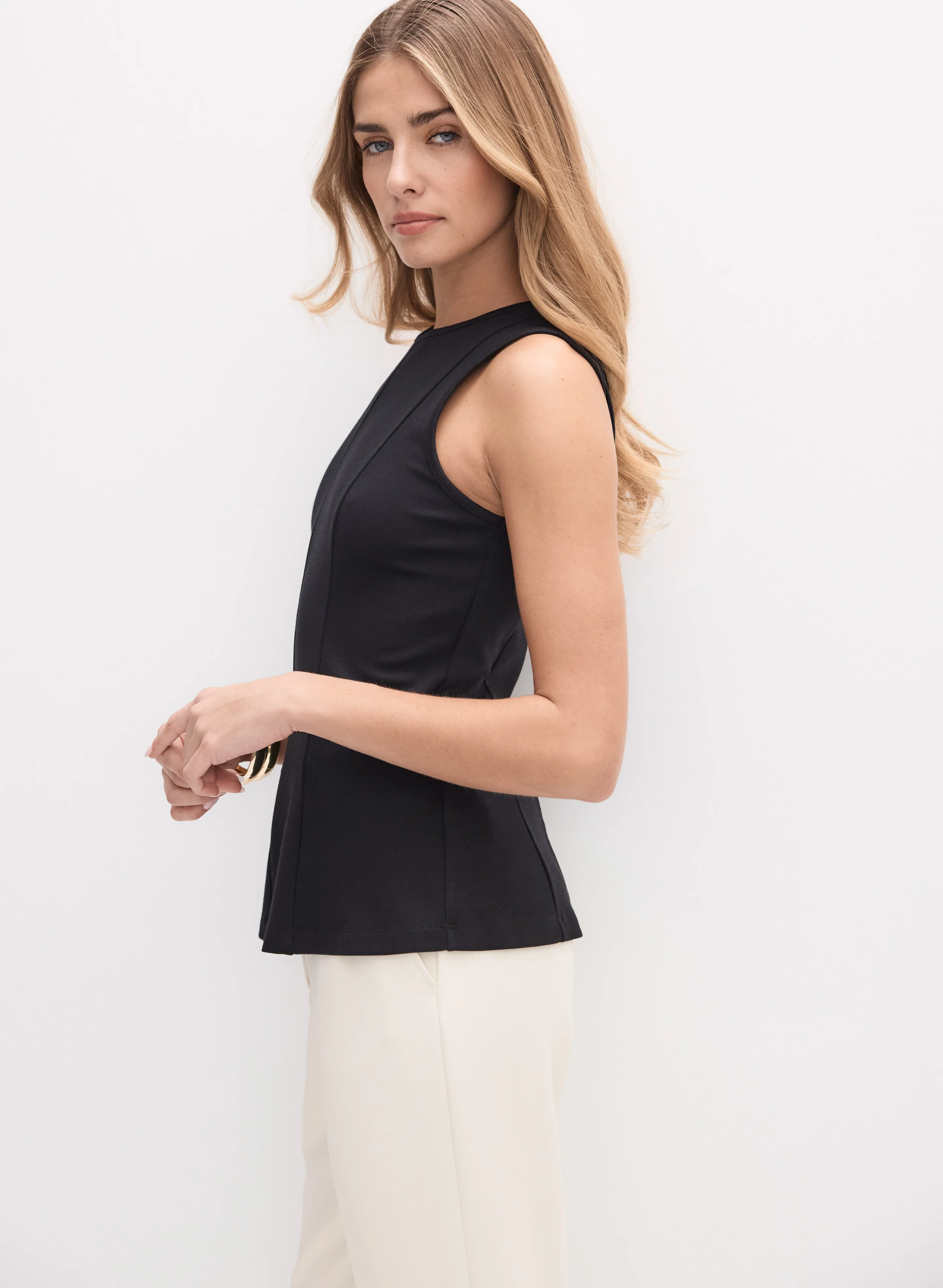 Peplum Ponte de Roma Top - Image 5