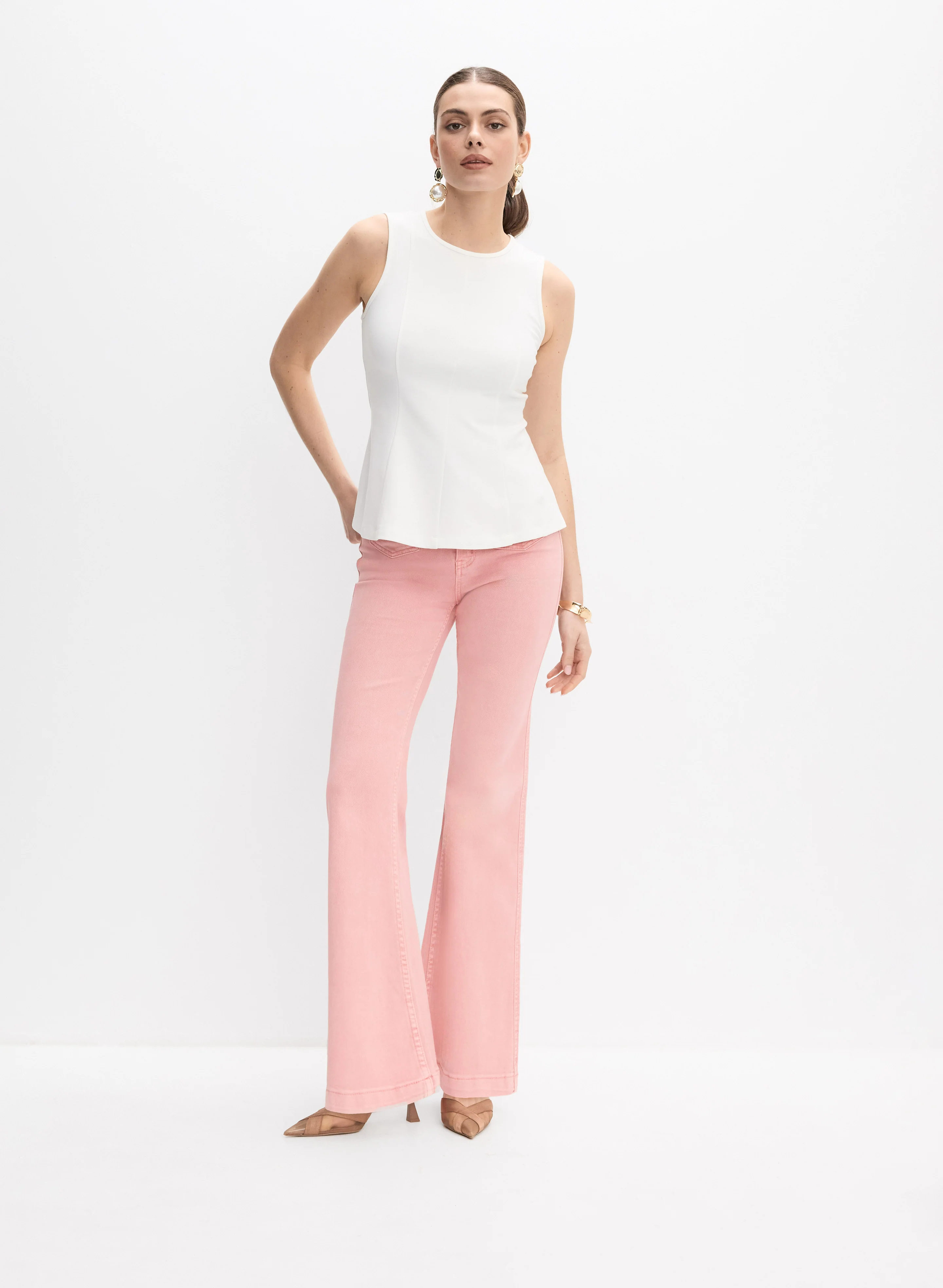 Peplum Ponte de Roma Top - Image 3