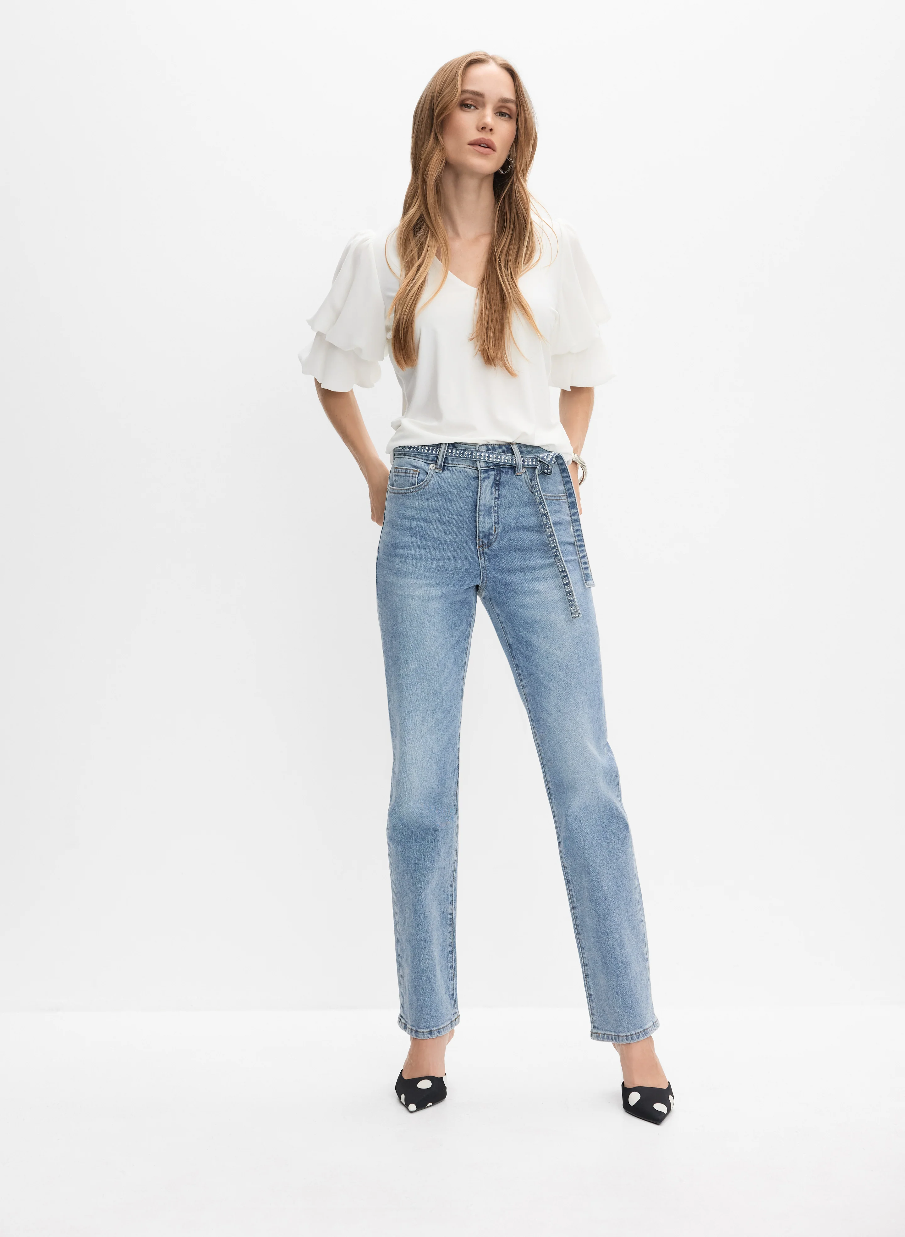 Pinched Puff Sleeve Top - Image 3