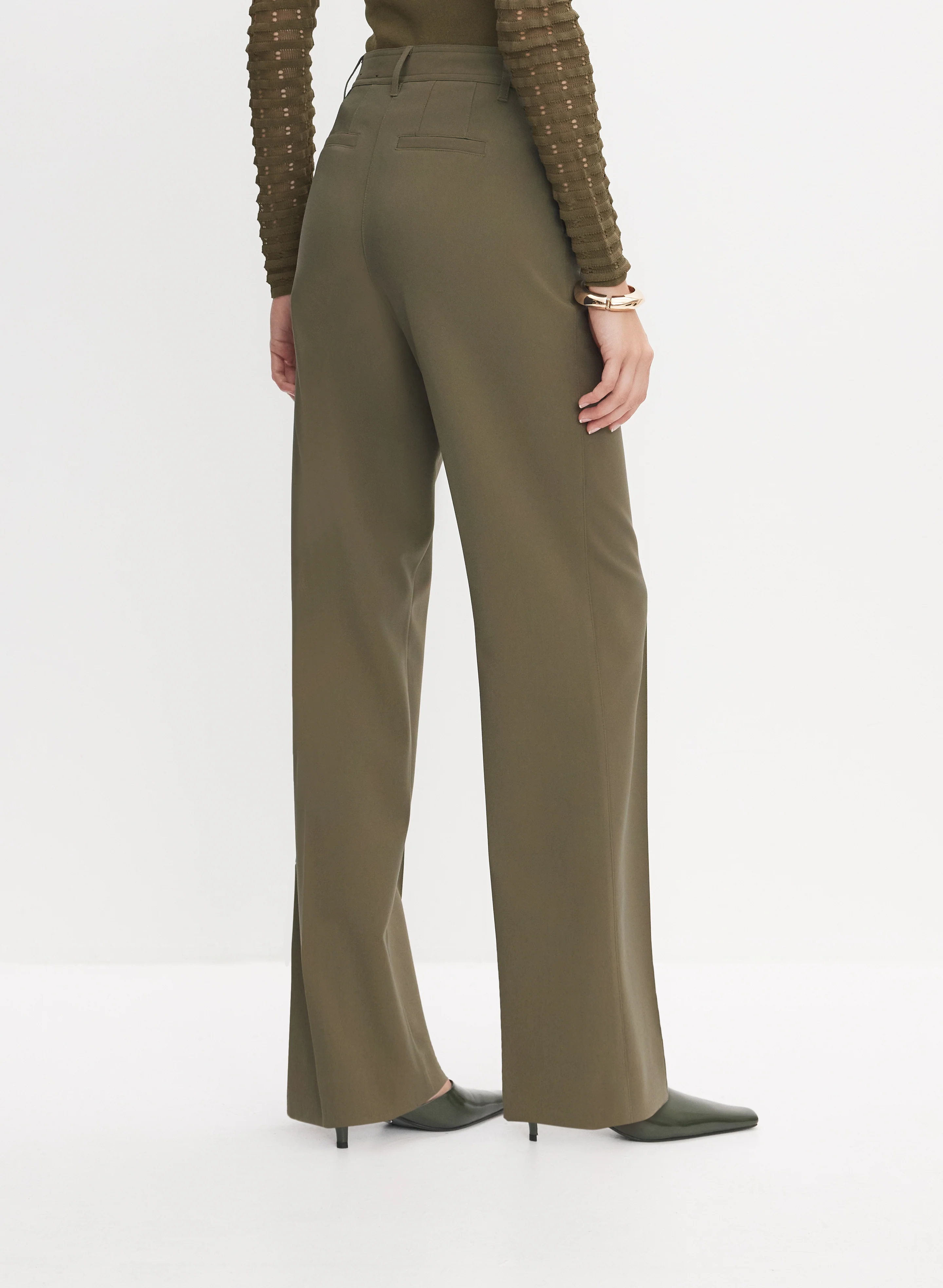 Pinched Seam Wide-Leg Trousers - Image 2