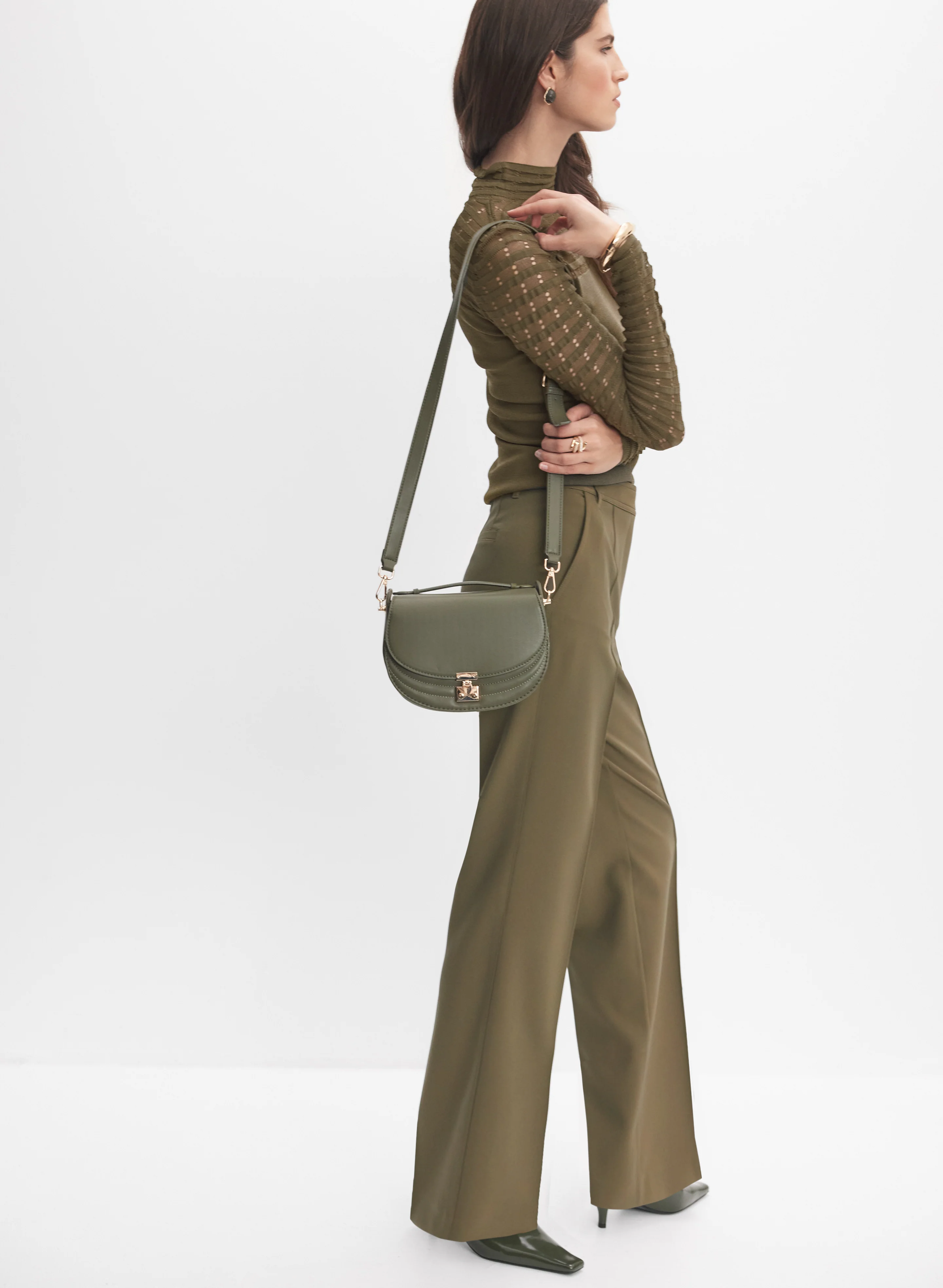 Pinched Seam Wide-Leg Trousers - Image 5