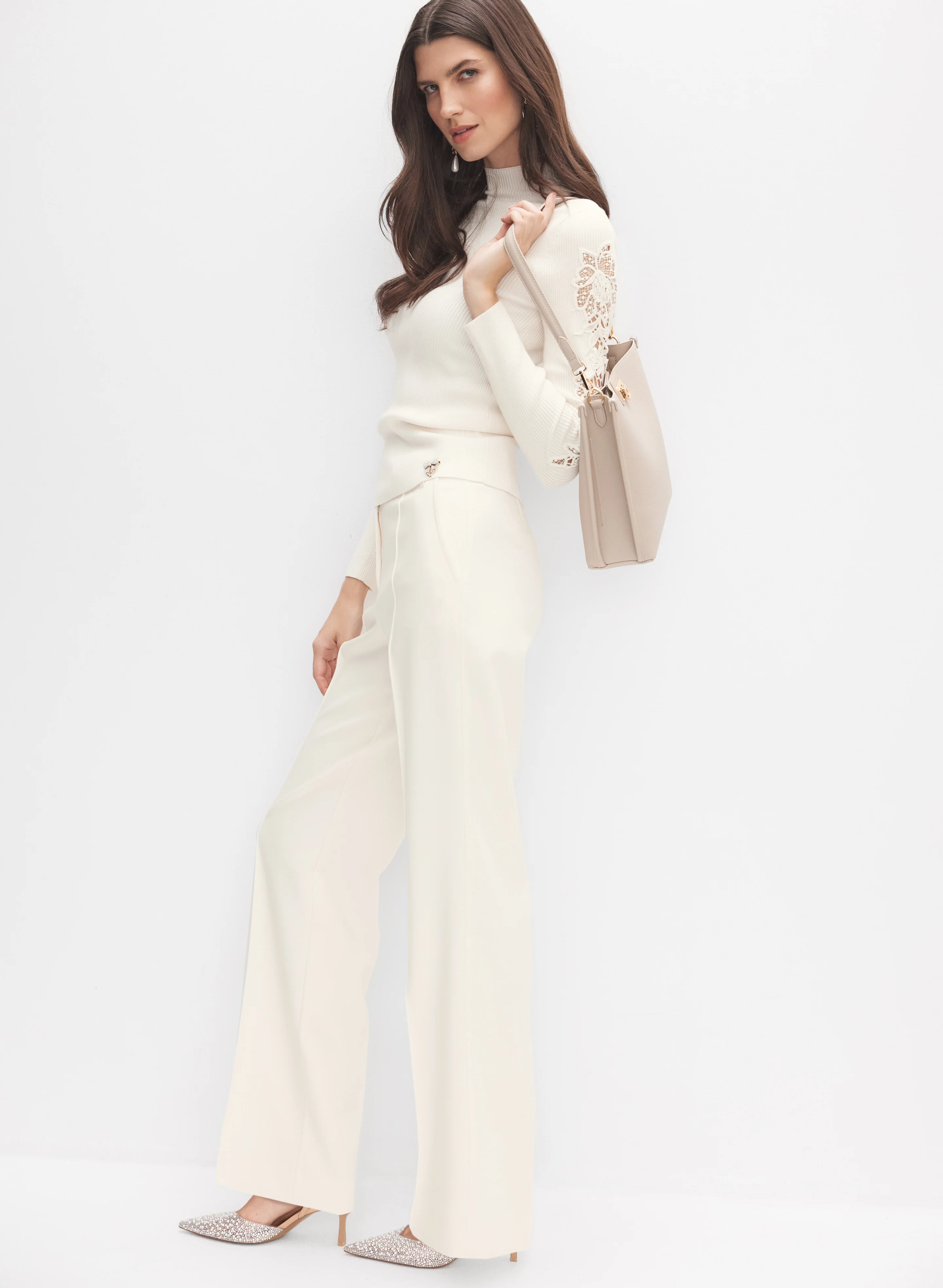 Pinched Seam Wide-Leg Trousers - Image 5
